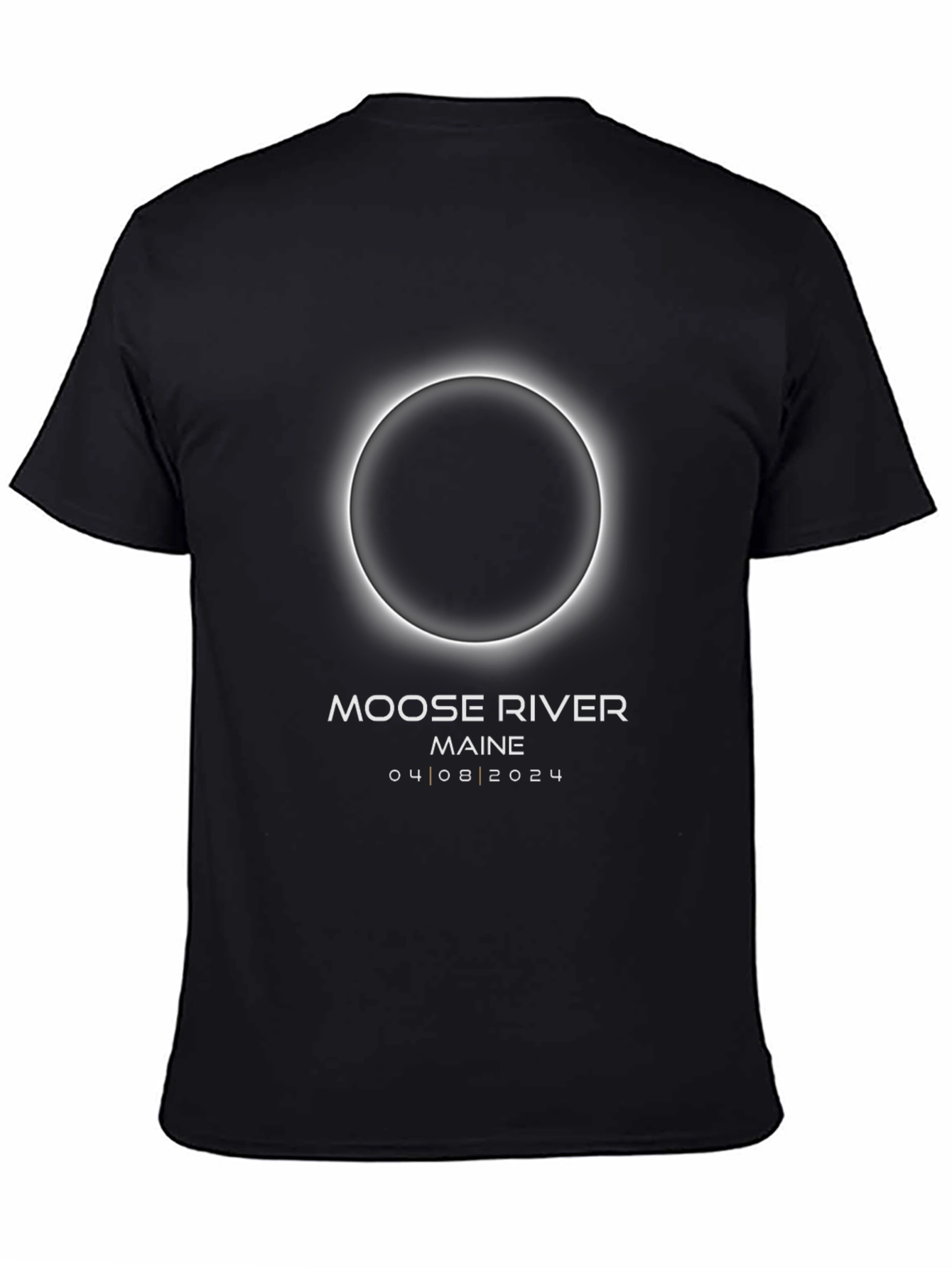 Moose River Maine Eclipse T-Shirt - April 8 2024