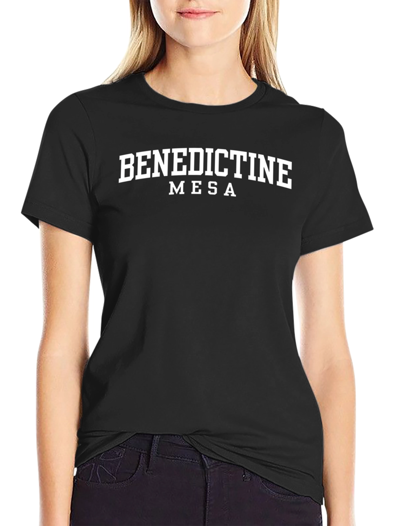 Benedictine Mesa Black Cotton T-Shirt