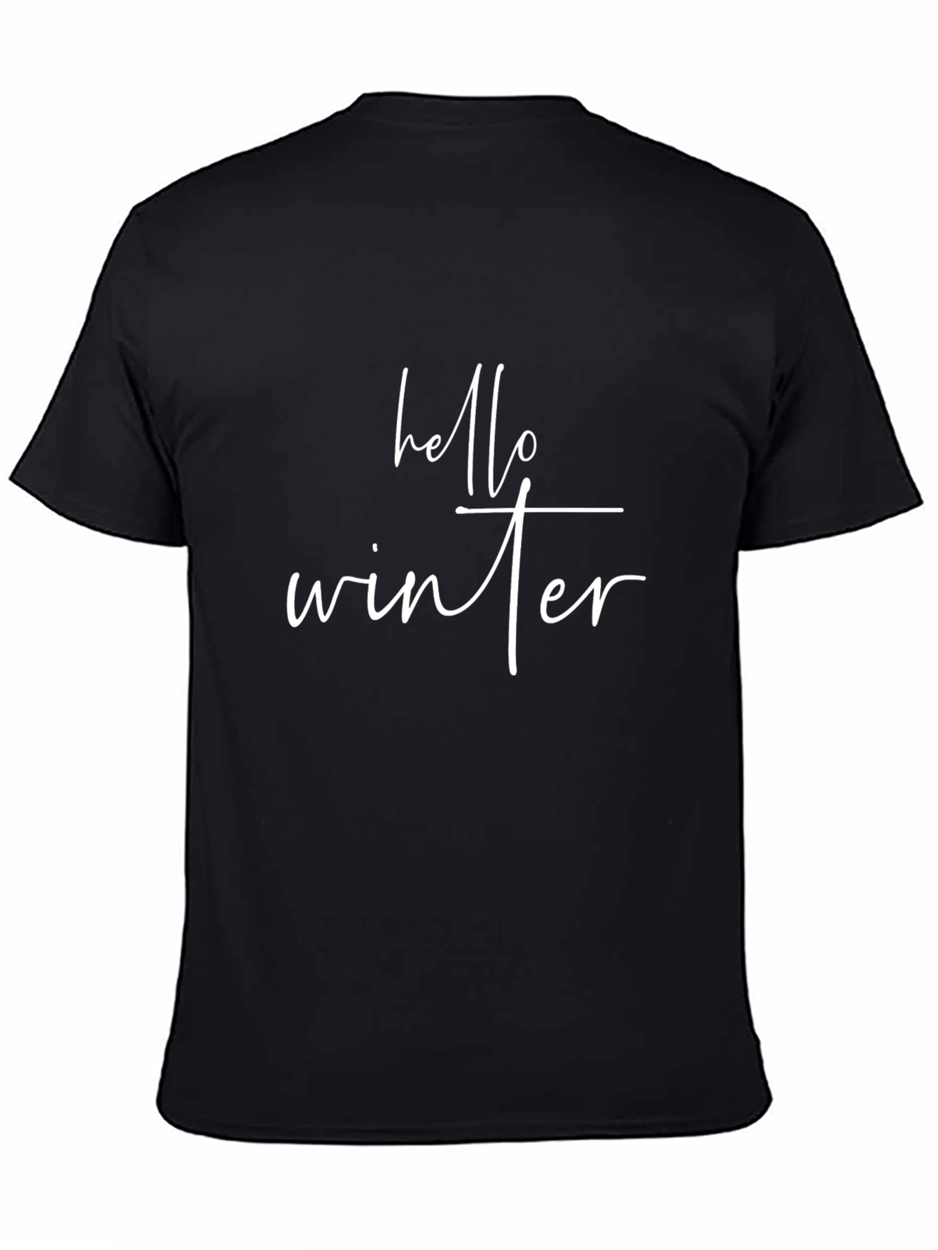 Hello Winter Black T-Shirt