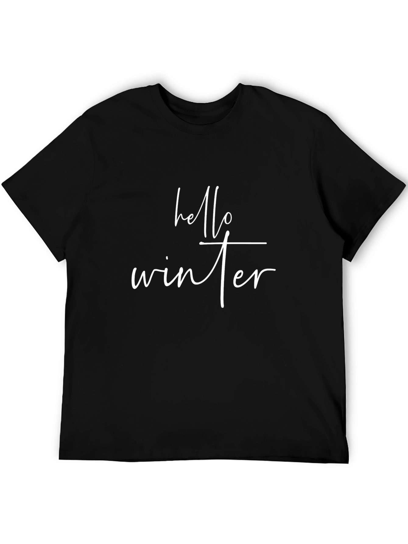 Hello Winter Black T-Shirt