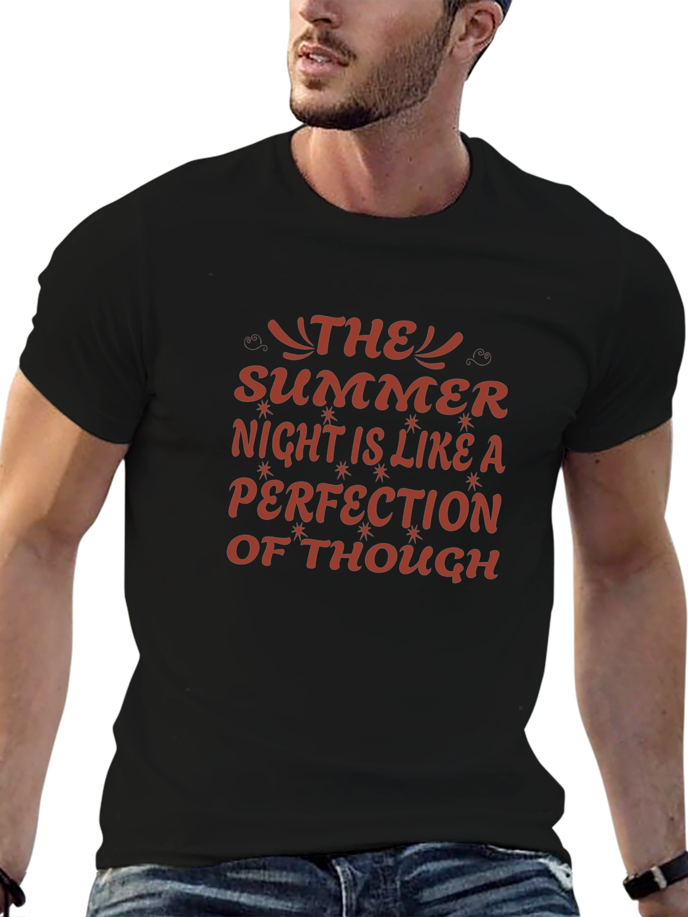Summer Night Perfection Graphic Tee - Black