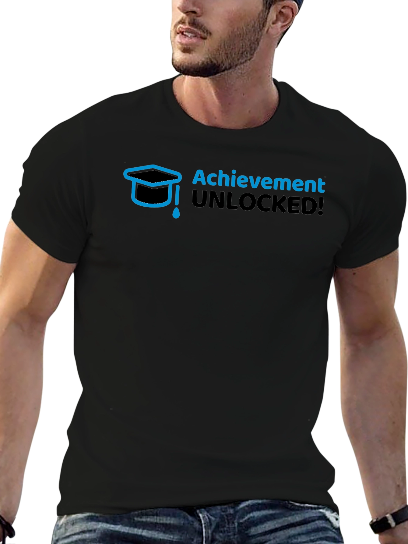 Achievement Unlocked Black T-Shirt