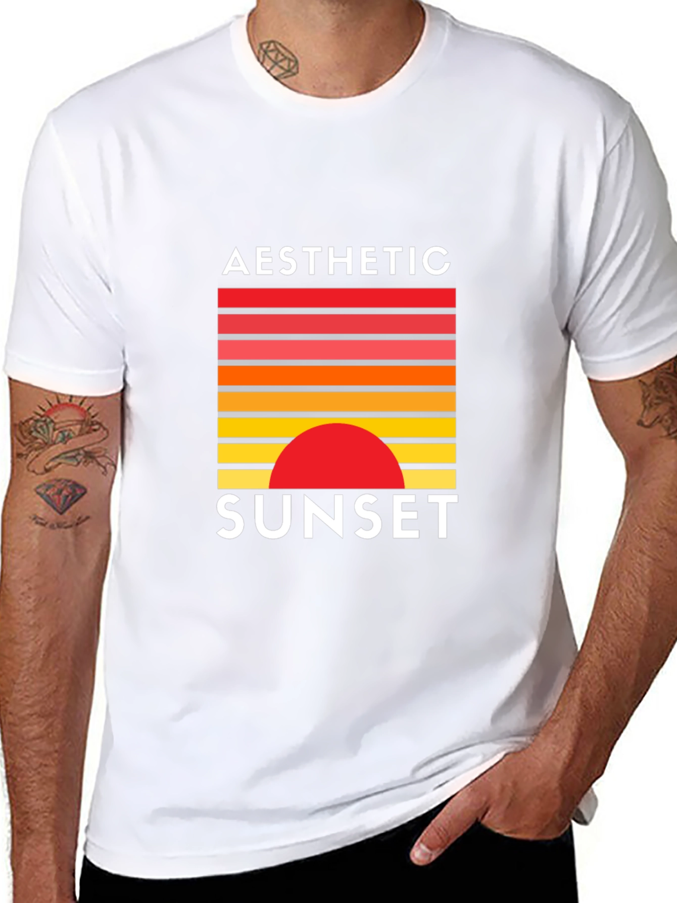 Aesthetic Sunset Graphic Tee - Retro Style