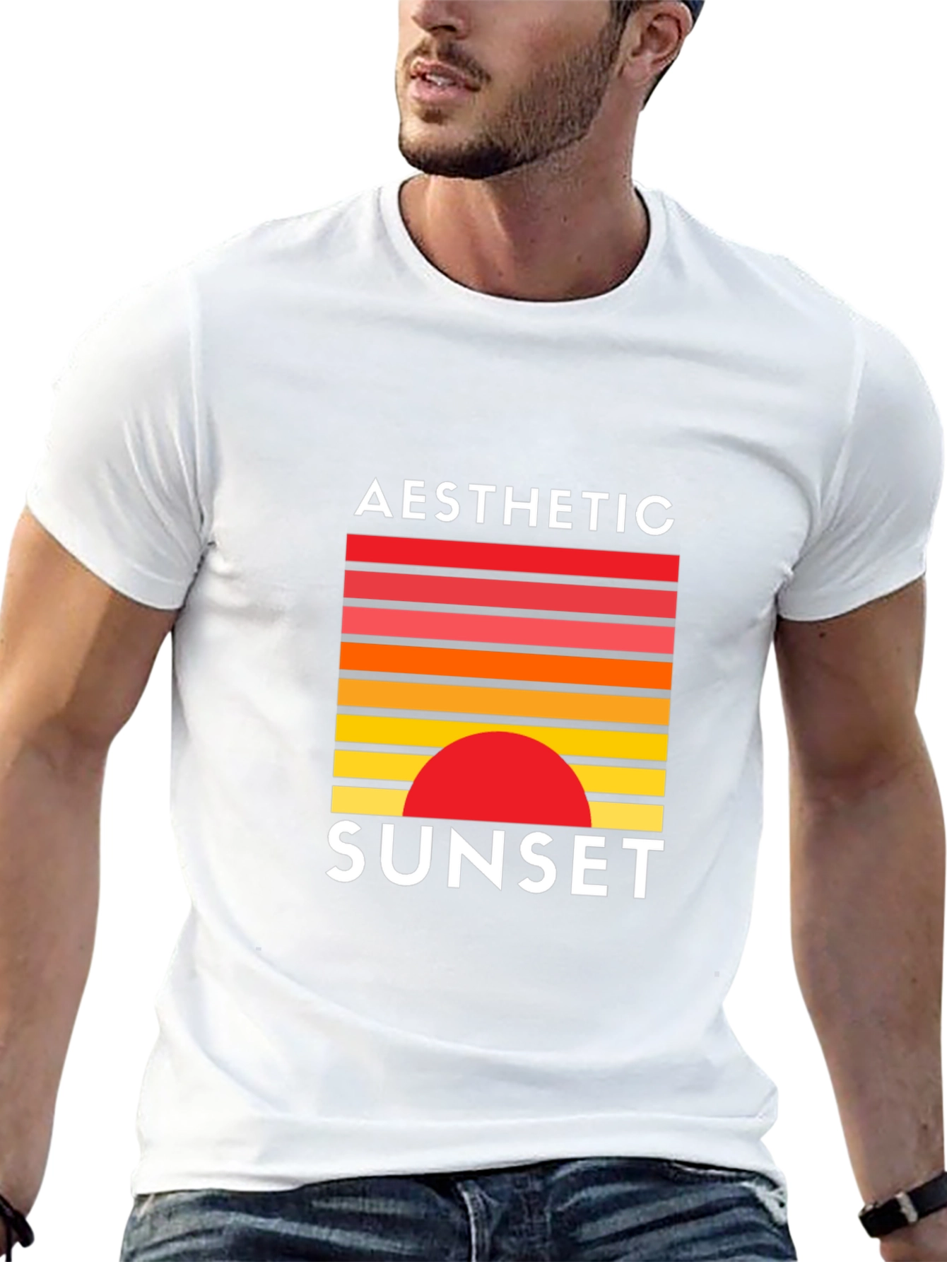 Aesthetic Sunset Graphic Tee - Retro Style