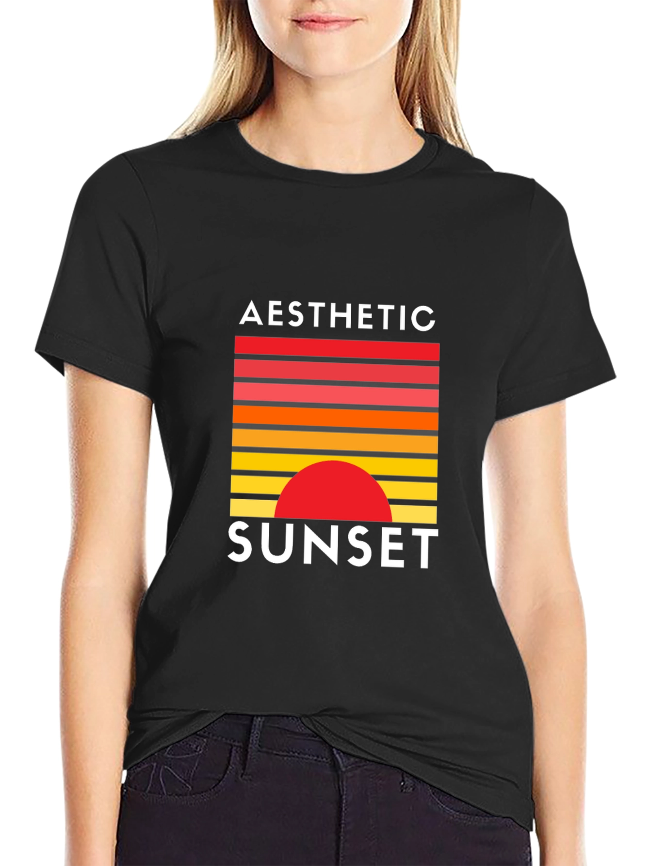Aesthetic Sunset Graphic Tee - Retro Style