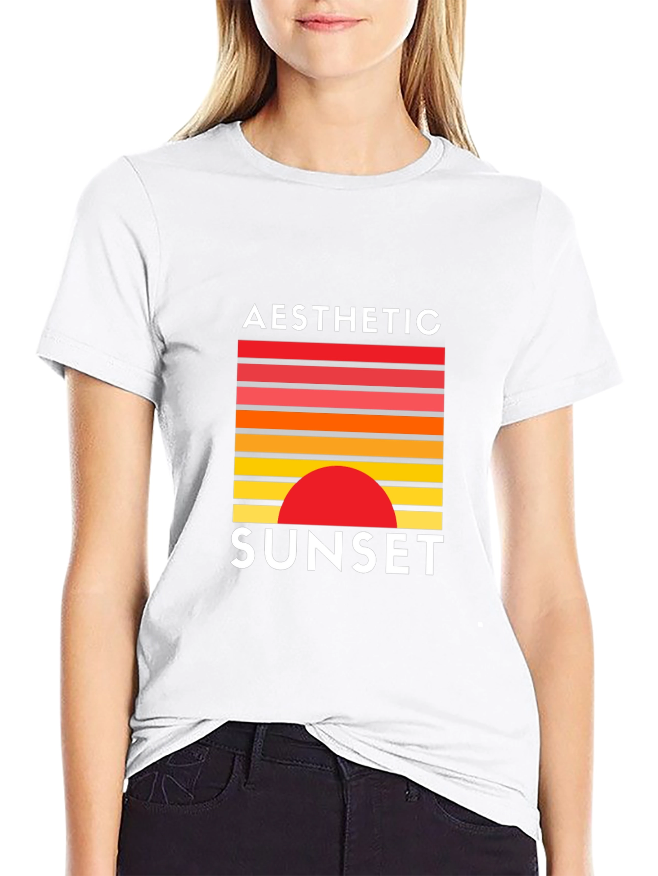 Aesthetic Sunset Graphic Tee - Retro Style