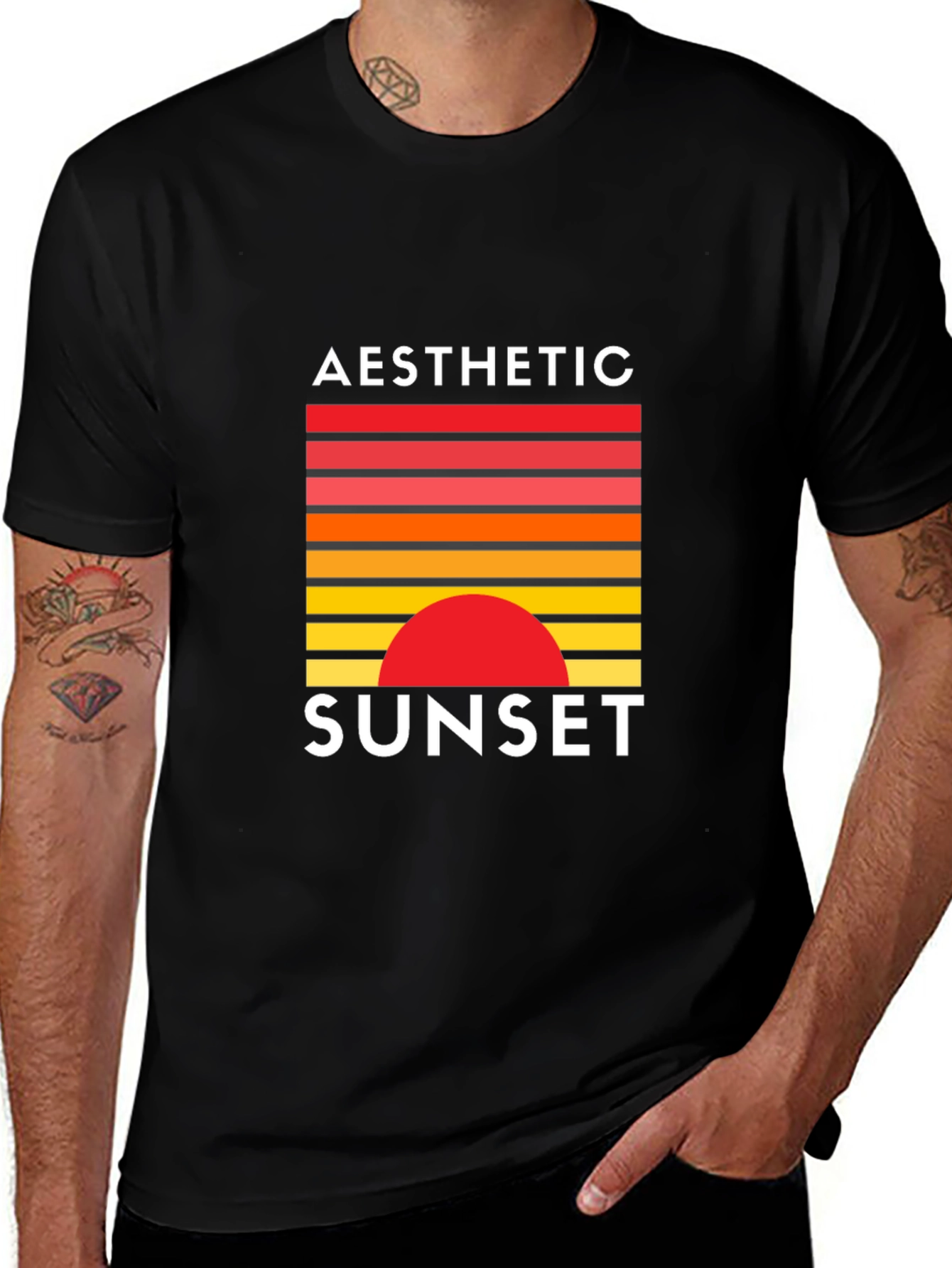 Aesthetic Sunset Graphic Tee - Retro Style