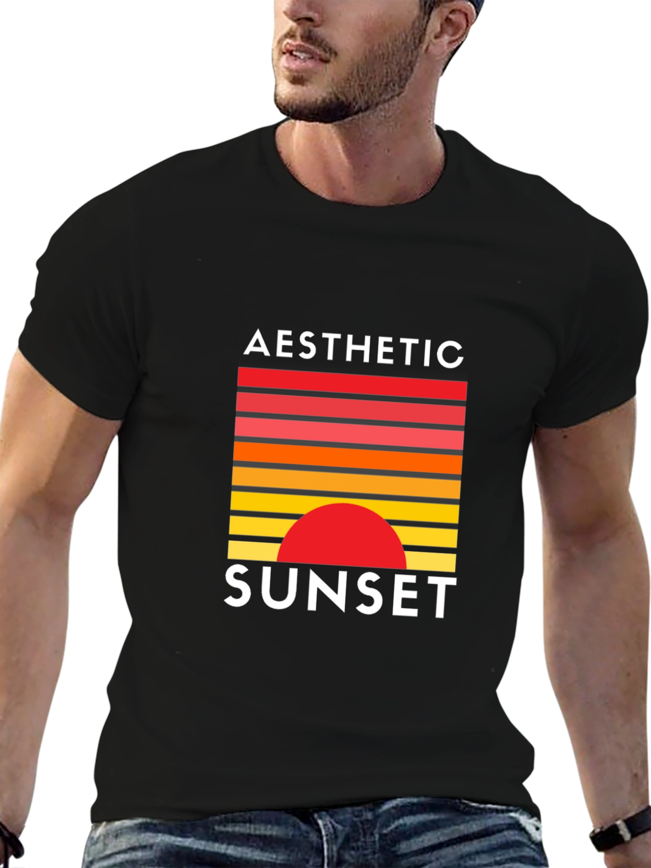 Aesthetic Sunset Graphic Tee - Retro Style