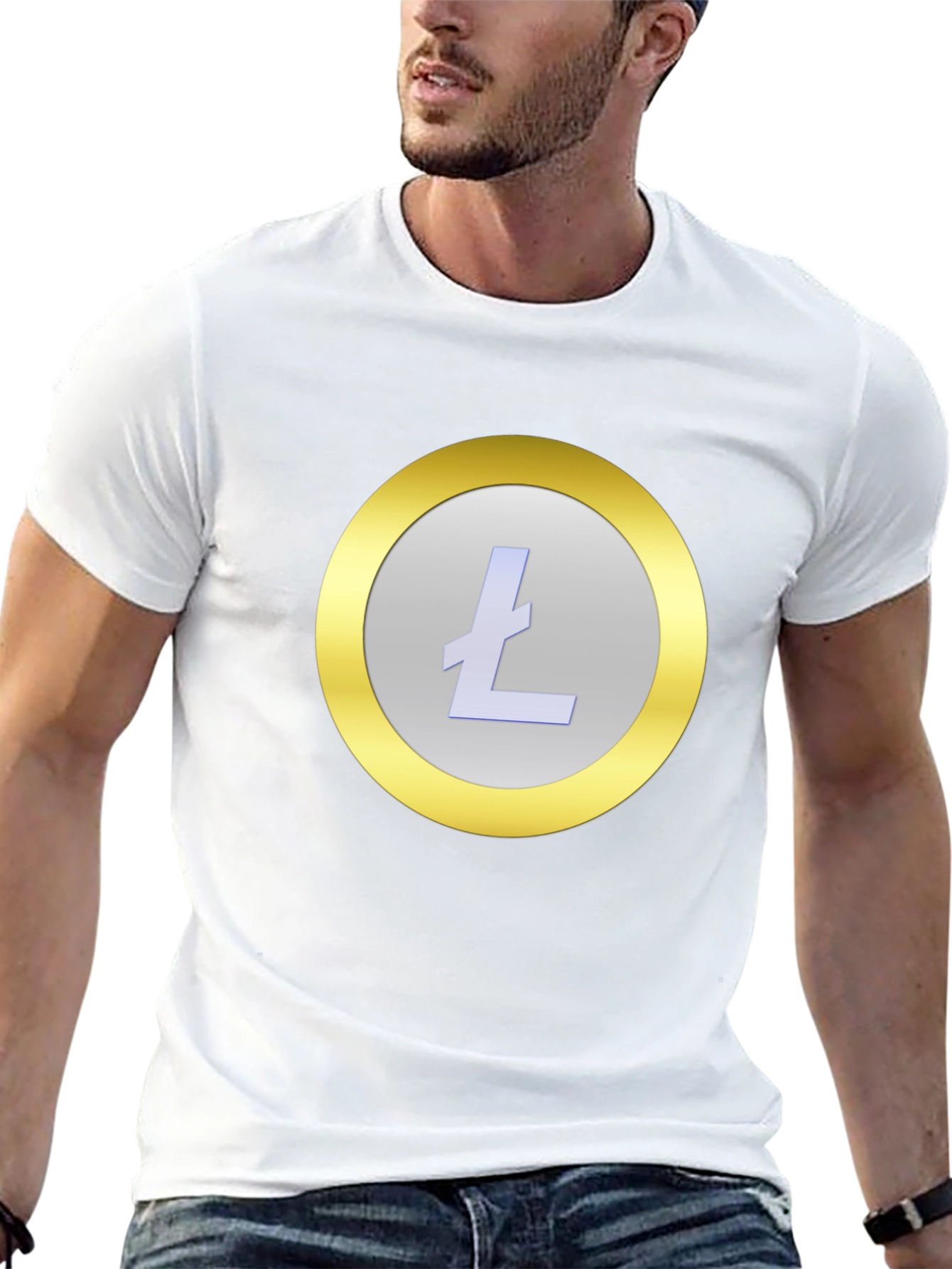 Litecoin Crypto Graphic T-Shirt - Stylish Black Tee