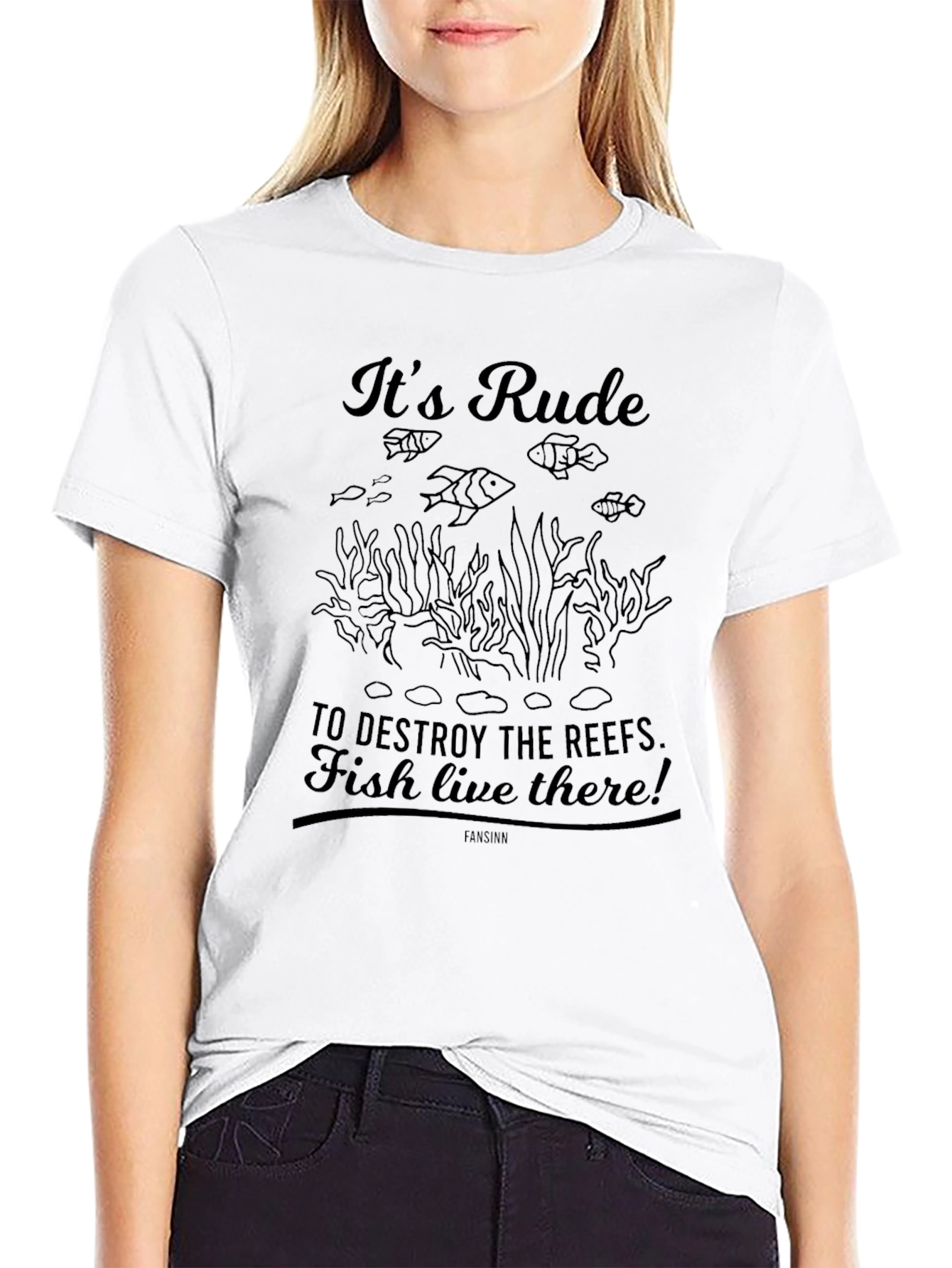 Its Rude to Destroy Reefs Graphic Tee