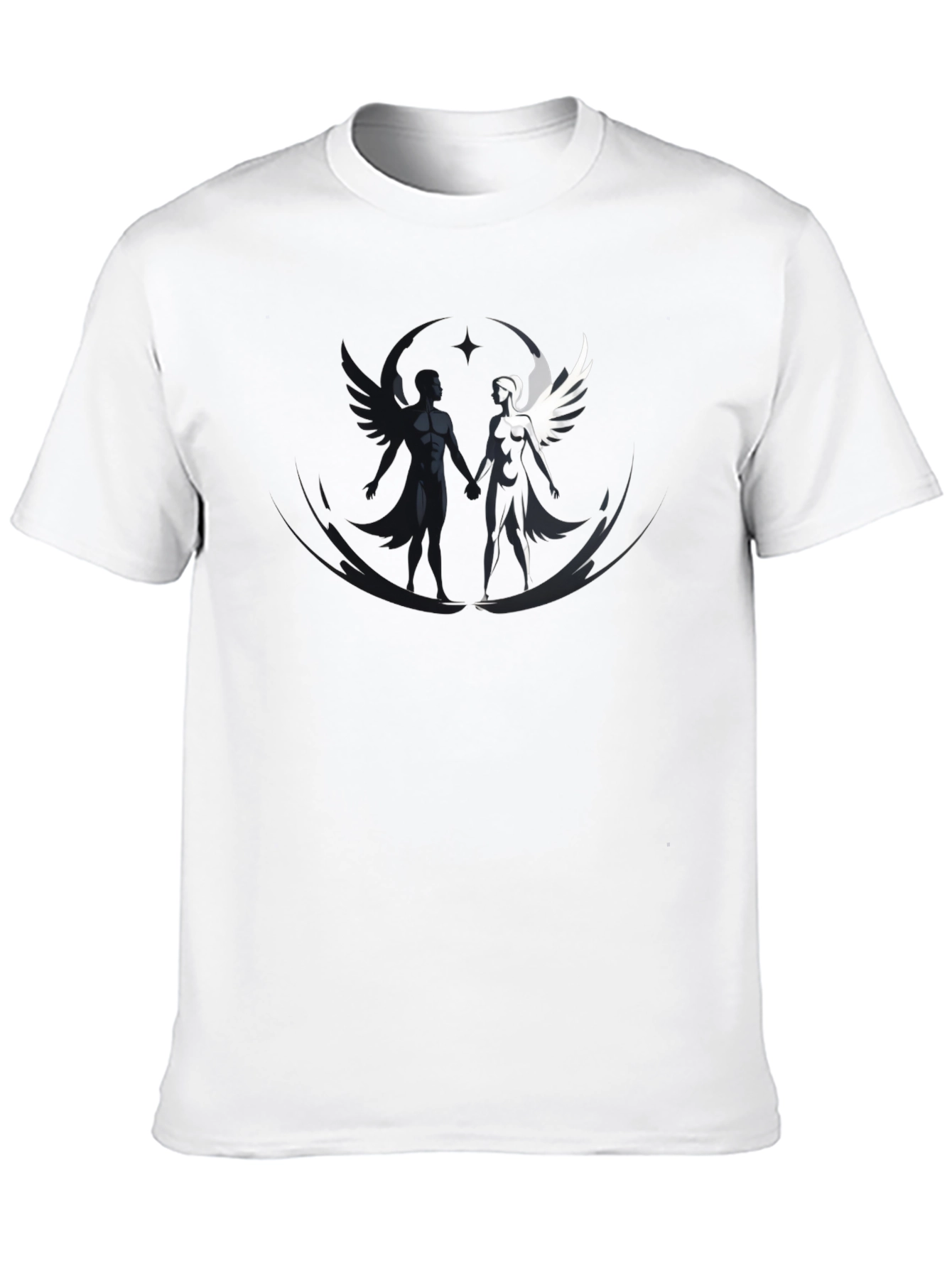 Yin Yang Angel & Demon Graphic Tee