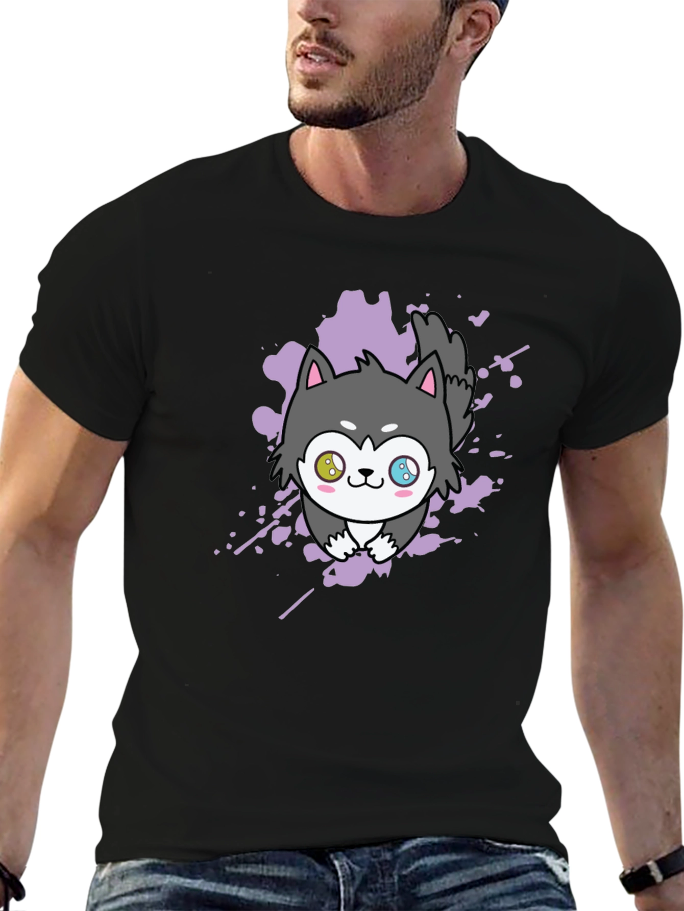 Kawaii Husky Tee - Anime Style
