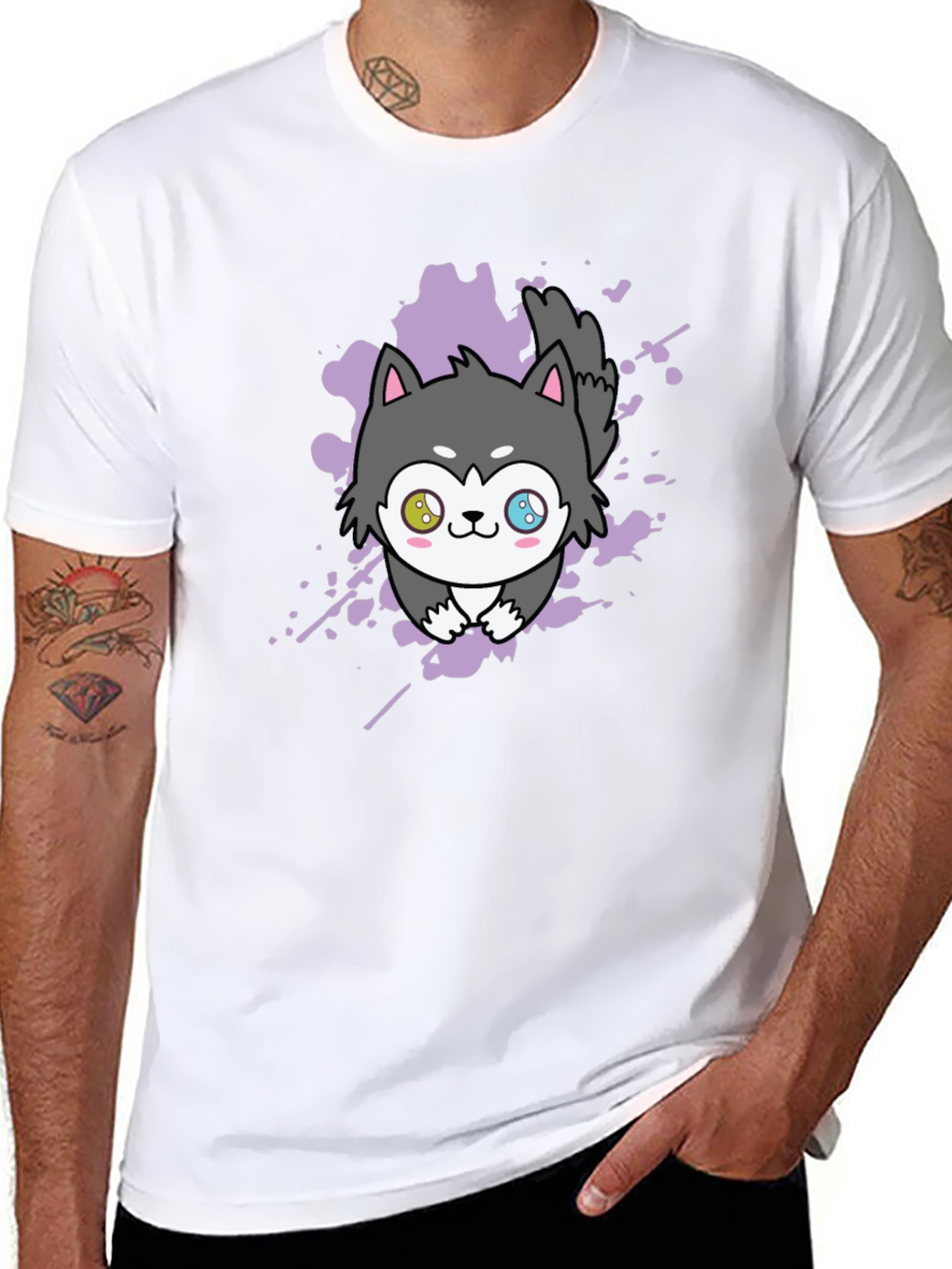 Kawaii Husky Tee - Anime Style