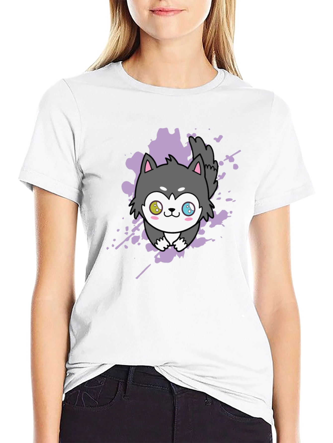 Kawaii Husky Tee - Anime Style