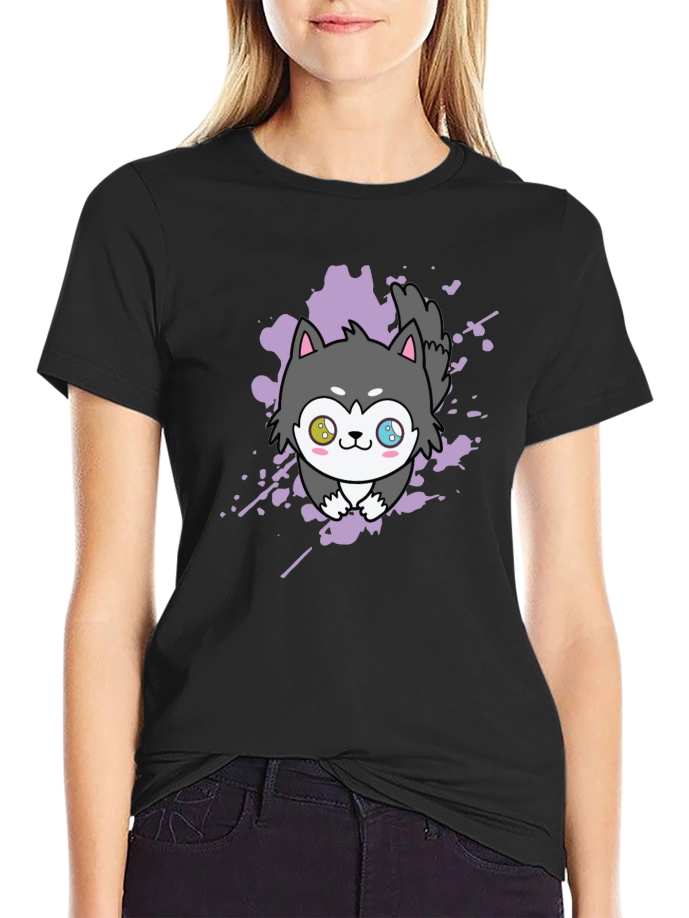Kawaii Husky Tee - Anime Style