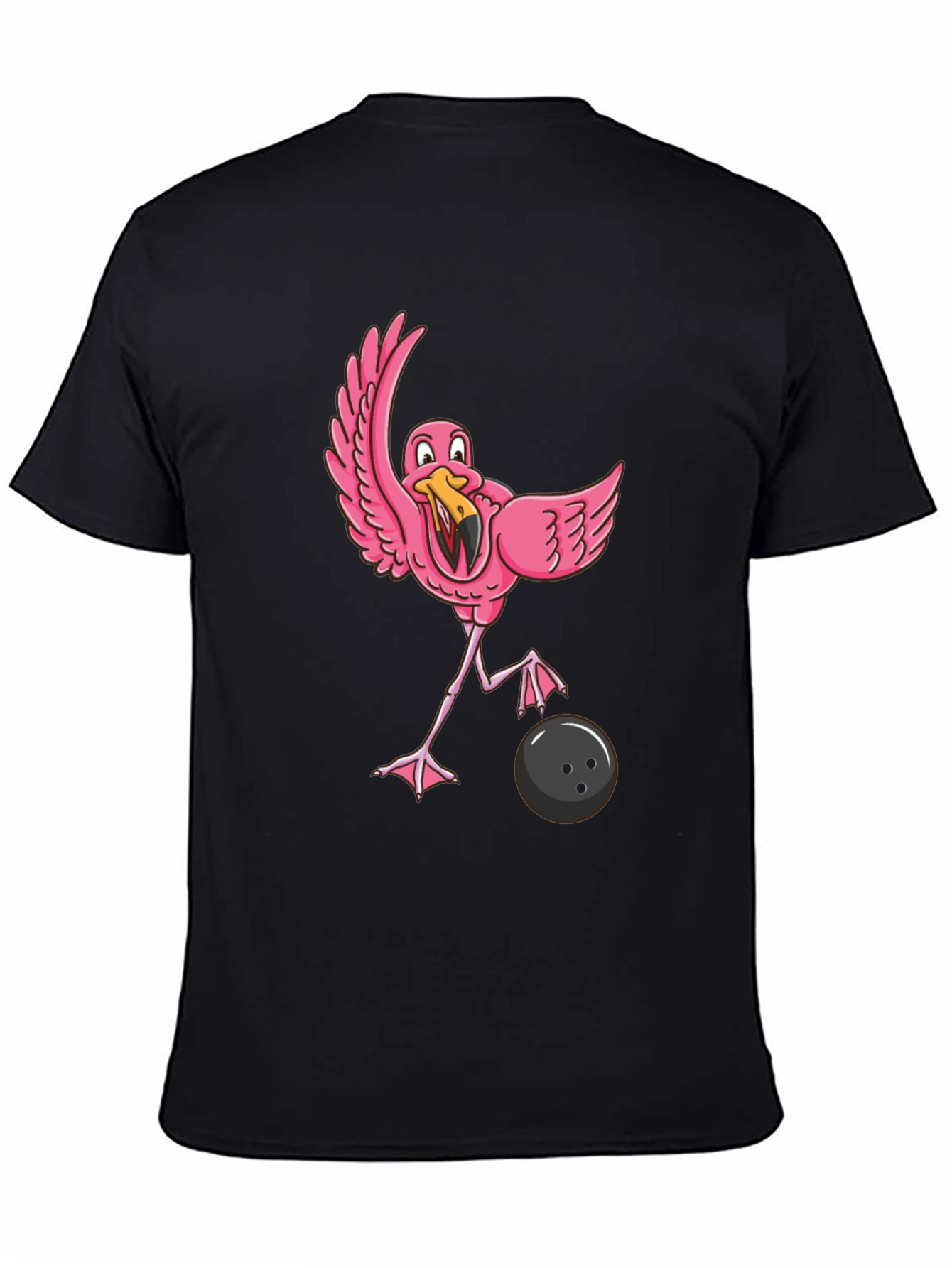 Flamingo Bowling Black T-Shirt