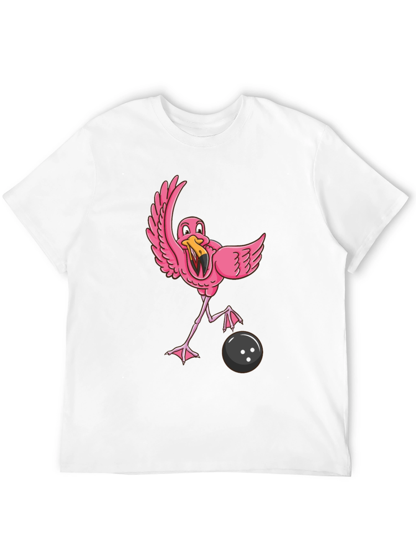 Flamingo Bowling Black T-Shirt