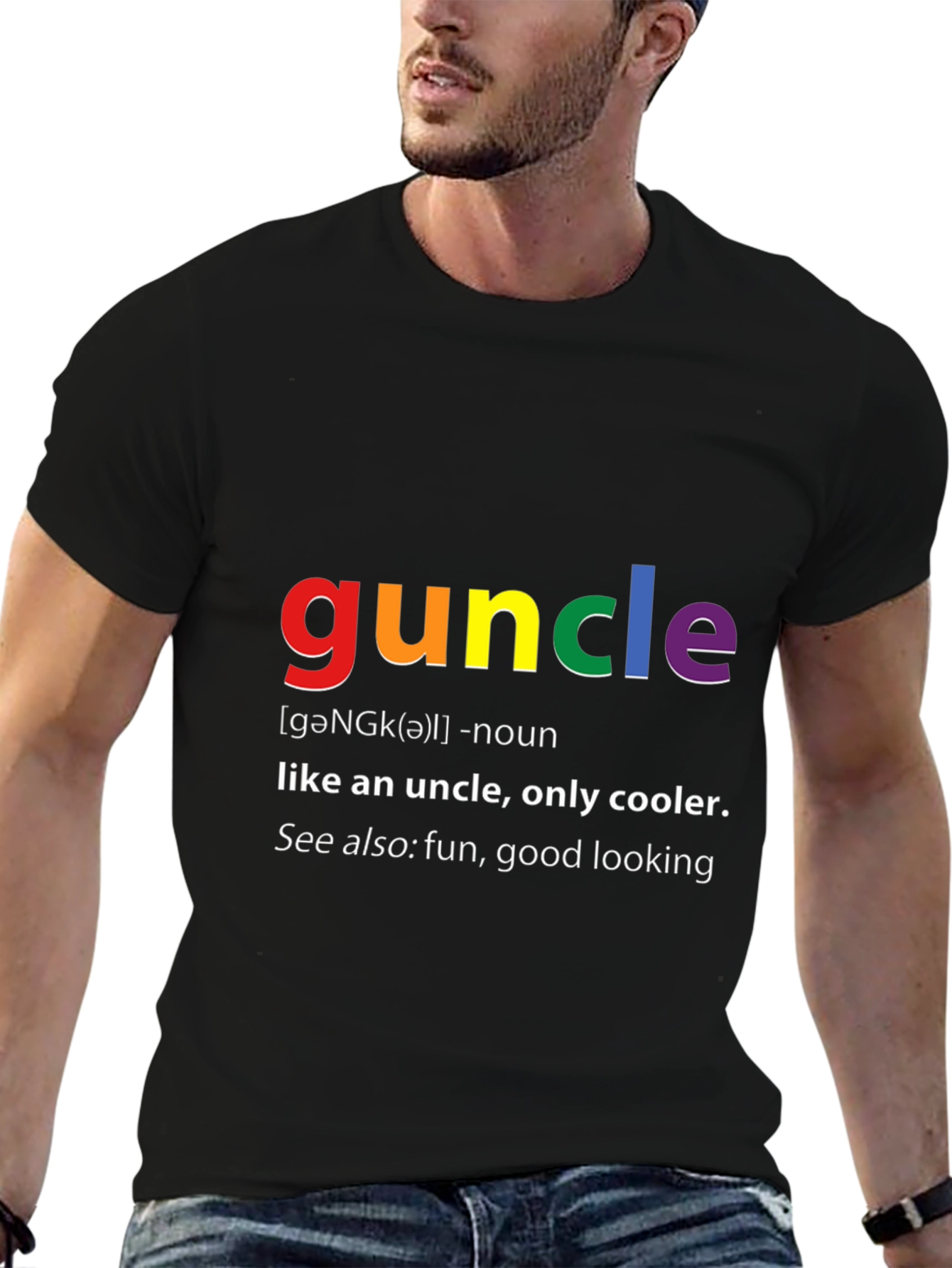 Guncle Definition T-Shirt - Fun Uncle Tee