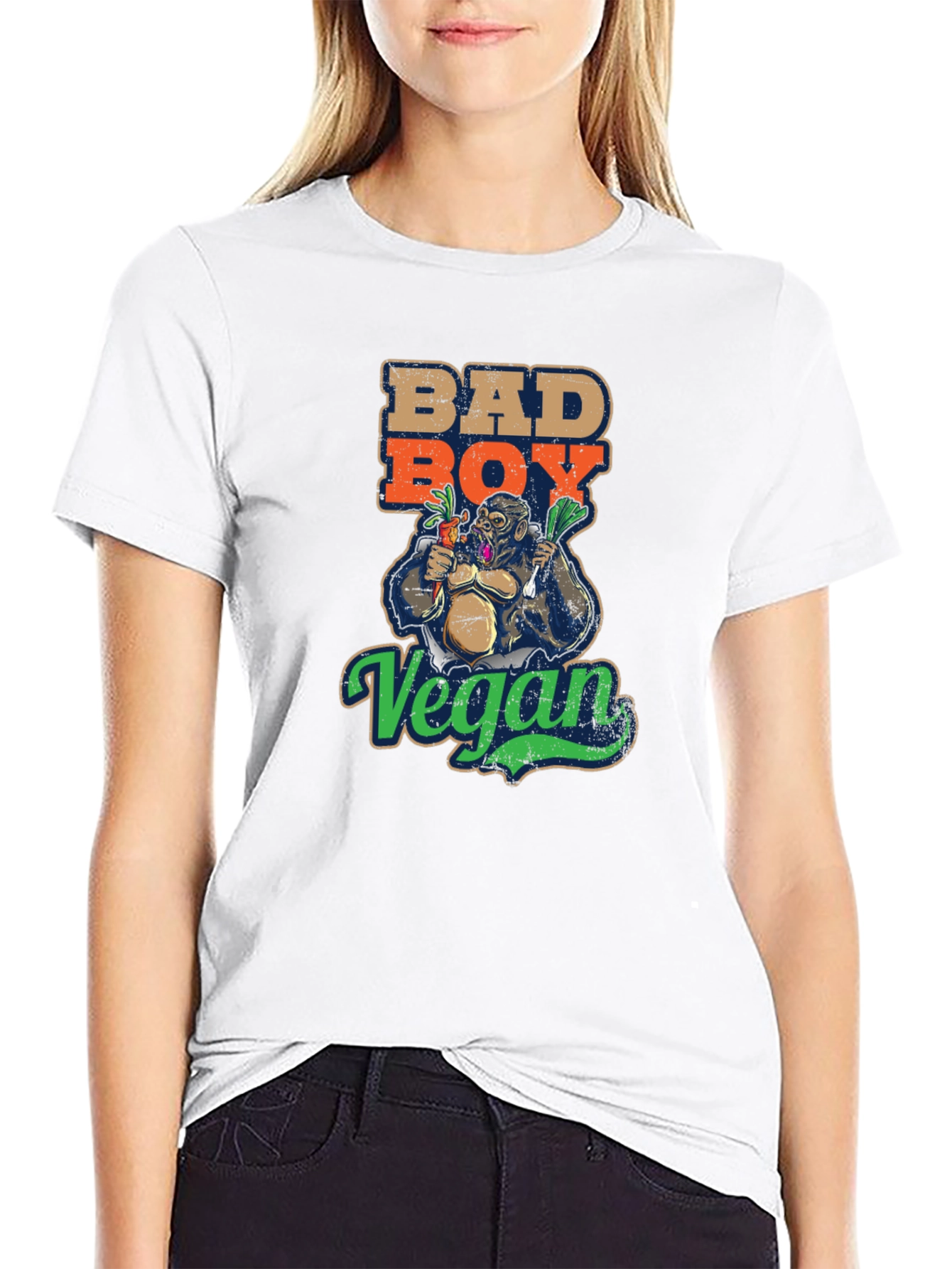 Bad Boy Vegan T-Shirt - Gorilla Graphic Tee
