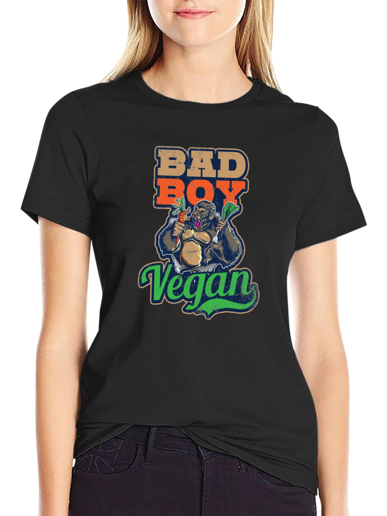 Bad Boy Vegan T-Shirt - Gorilla Graphic Tee
