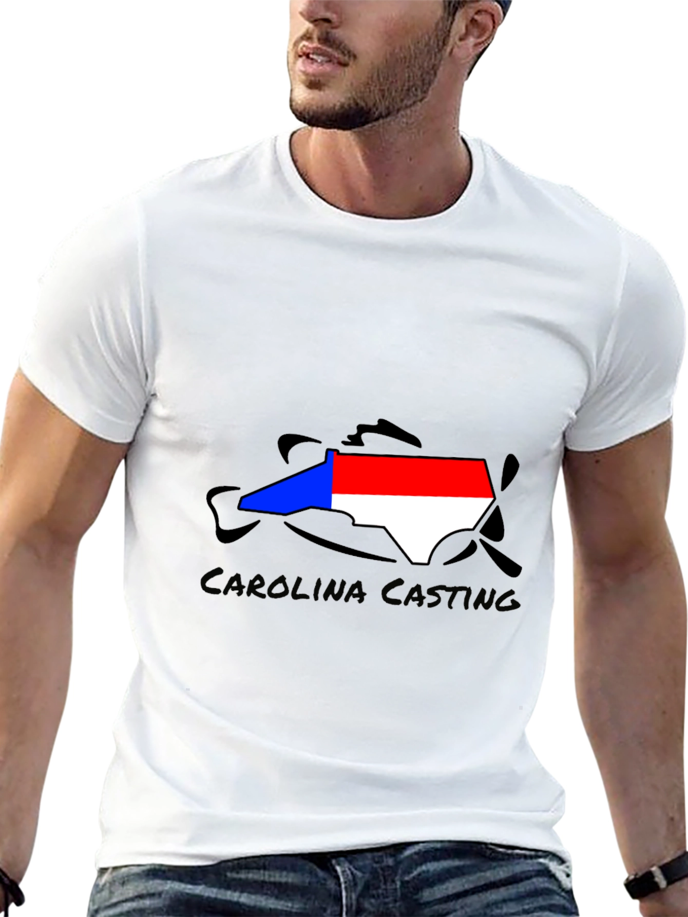 Carolina Casting Black Graphic Tee - Fishing T-Shirt