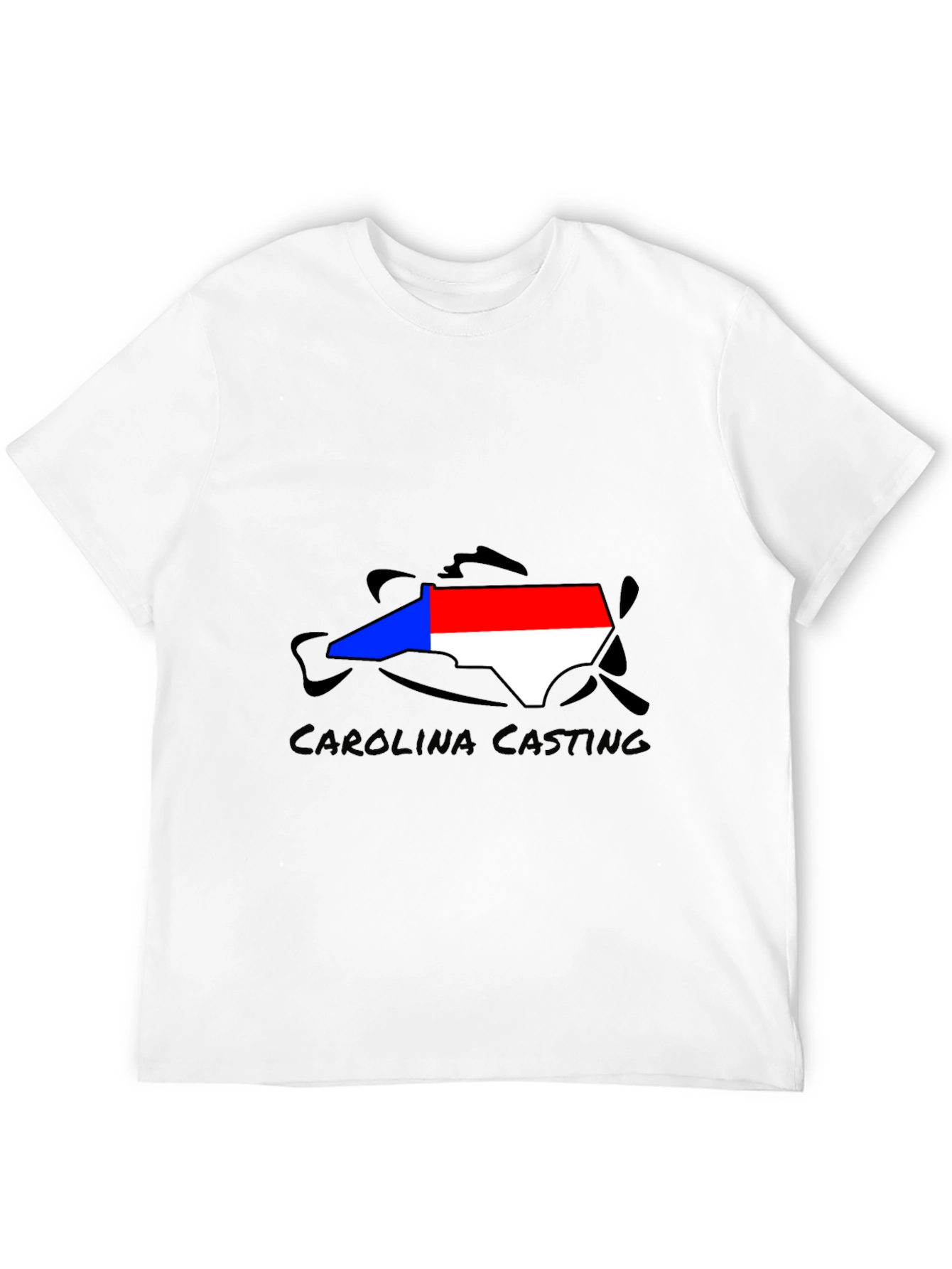 Carolina Casting Black Graphic Tee - Fishing T-Shirt