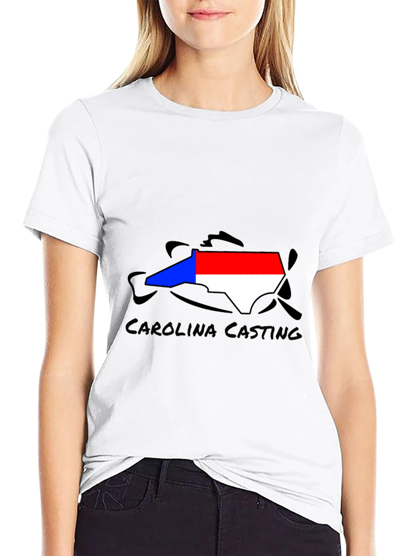 Carolina Casting Black Graphic Tee - Fishing T-Shirt