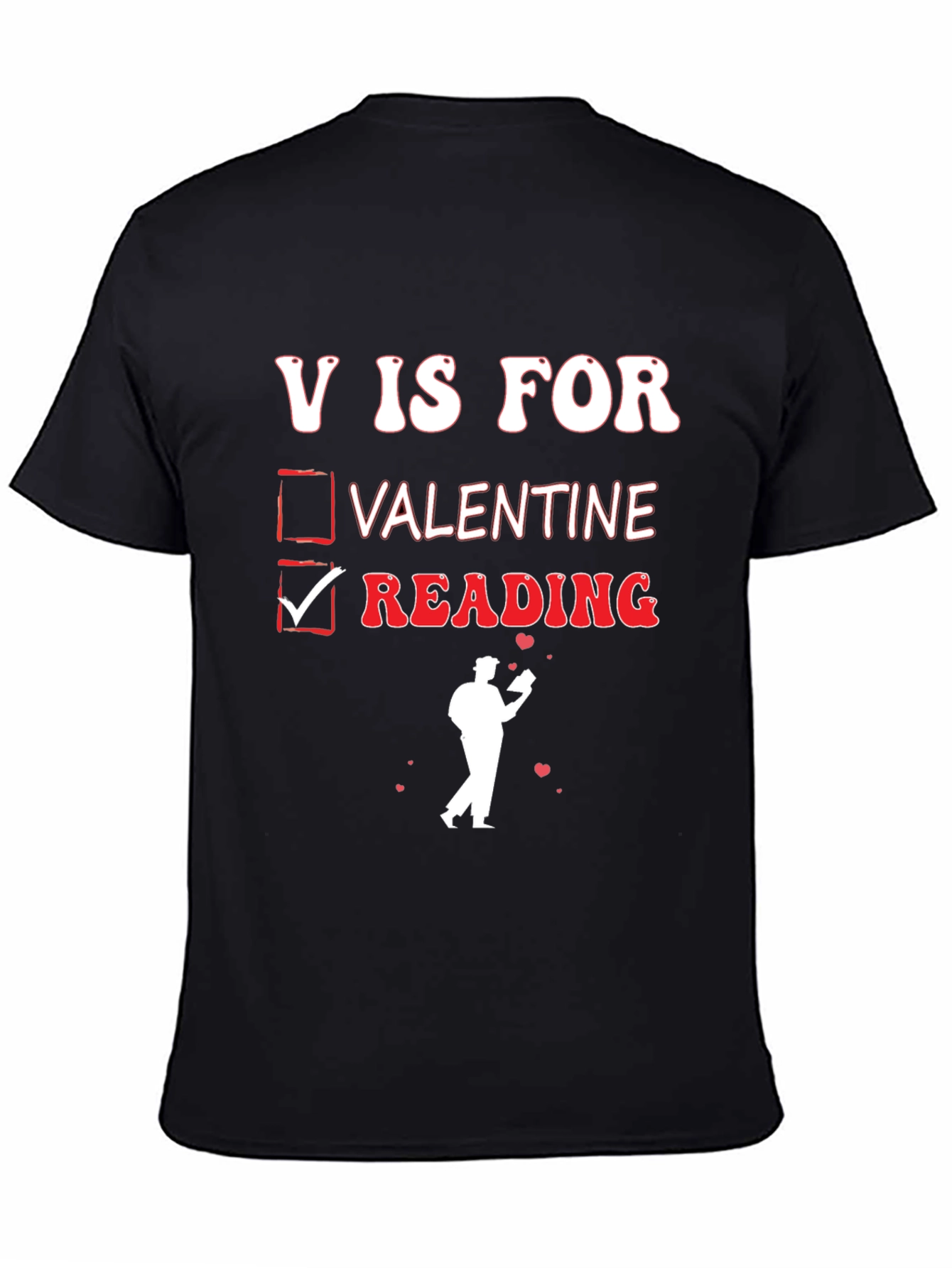 V is for Reading Valentines Day T-Shirt