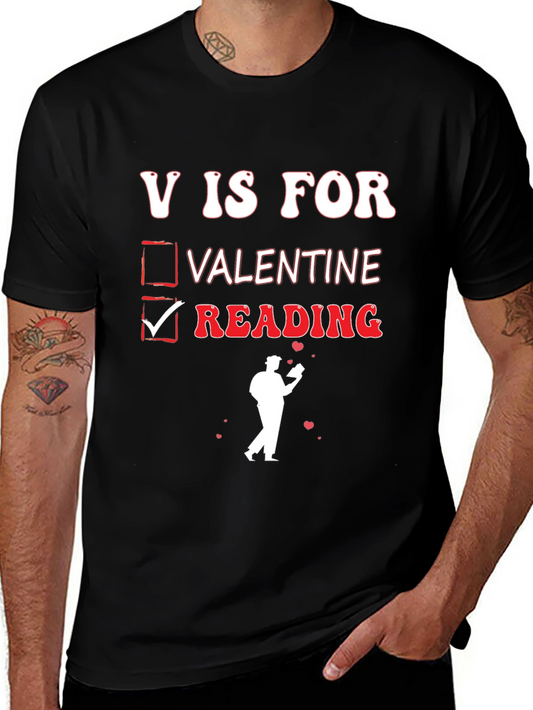 V is for Reading Valentines Day T-Shirt