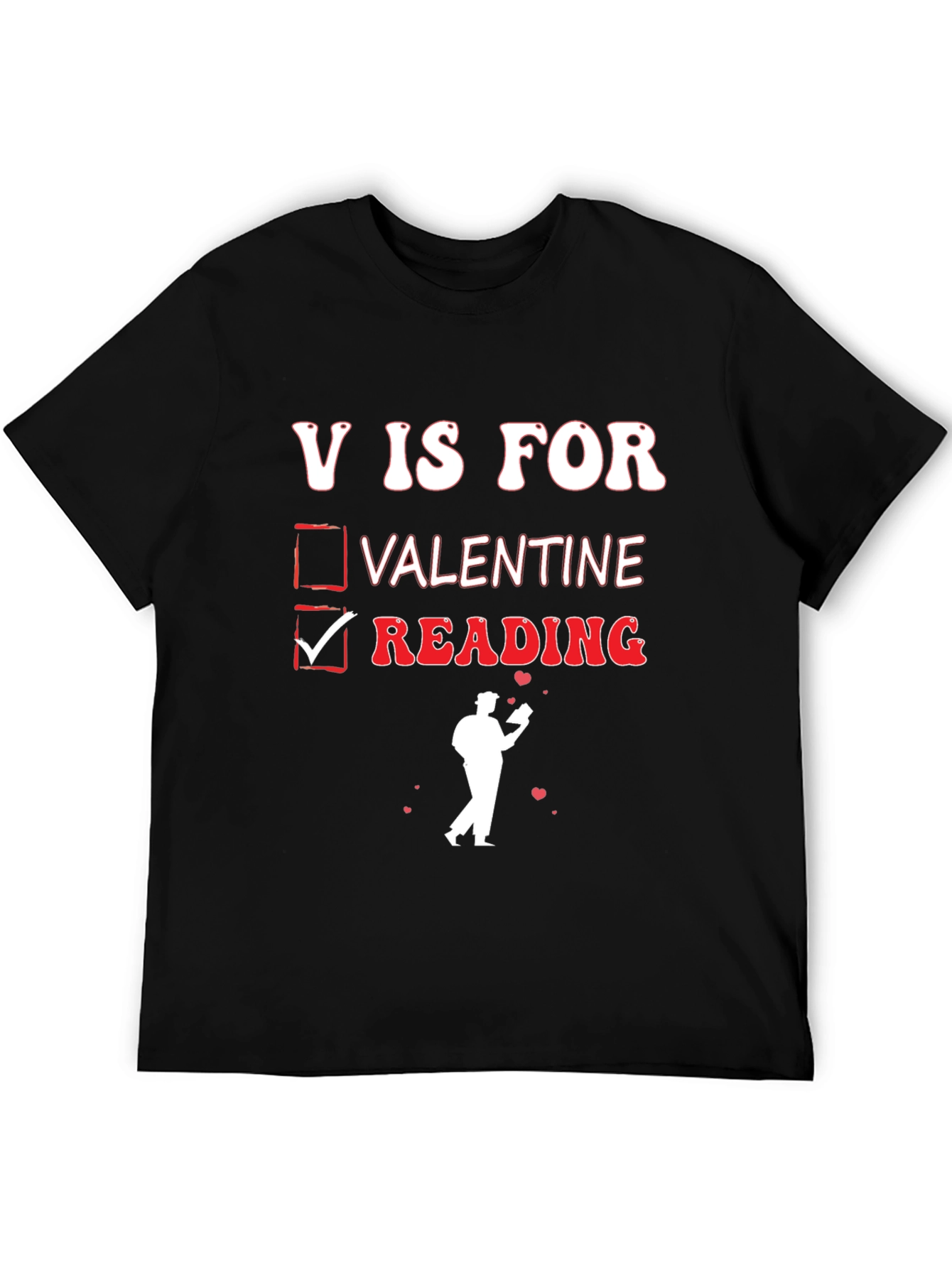 V is for Reading Valentines Day T-Shirt
