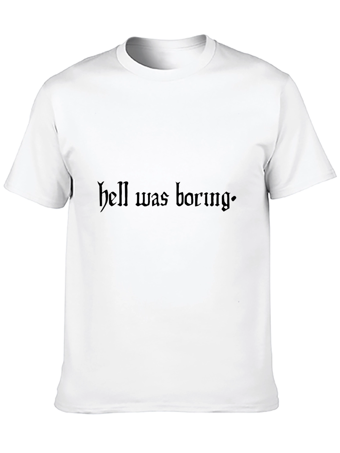 Hell Was Boring Graphic Tee - Black T-Shirt