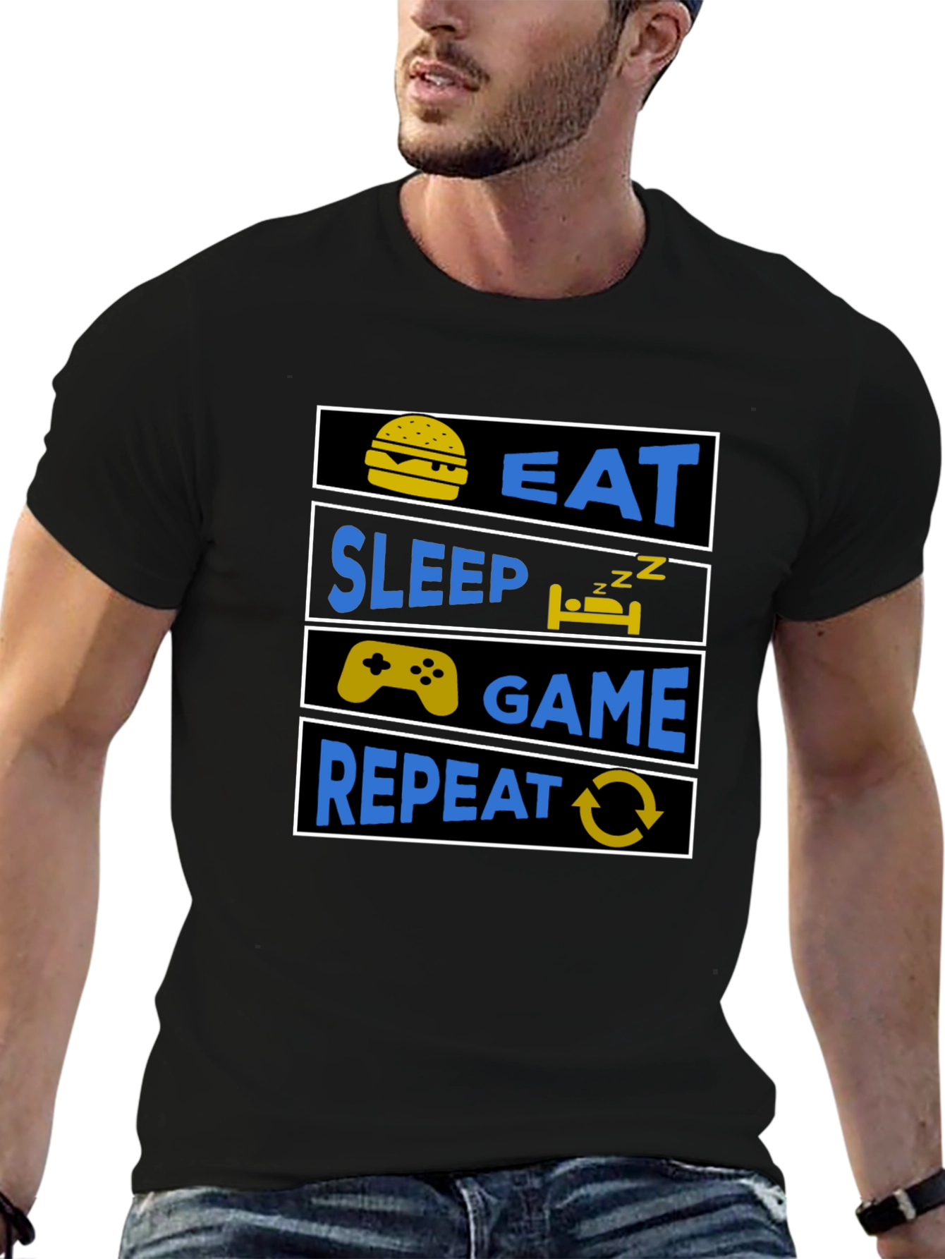 Eat Sleep Game Repeat Gamer T-Shirt
