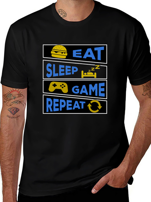 Eat Sleep Game Repeat Gamer T-Shirt