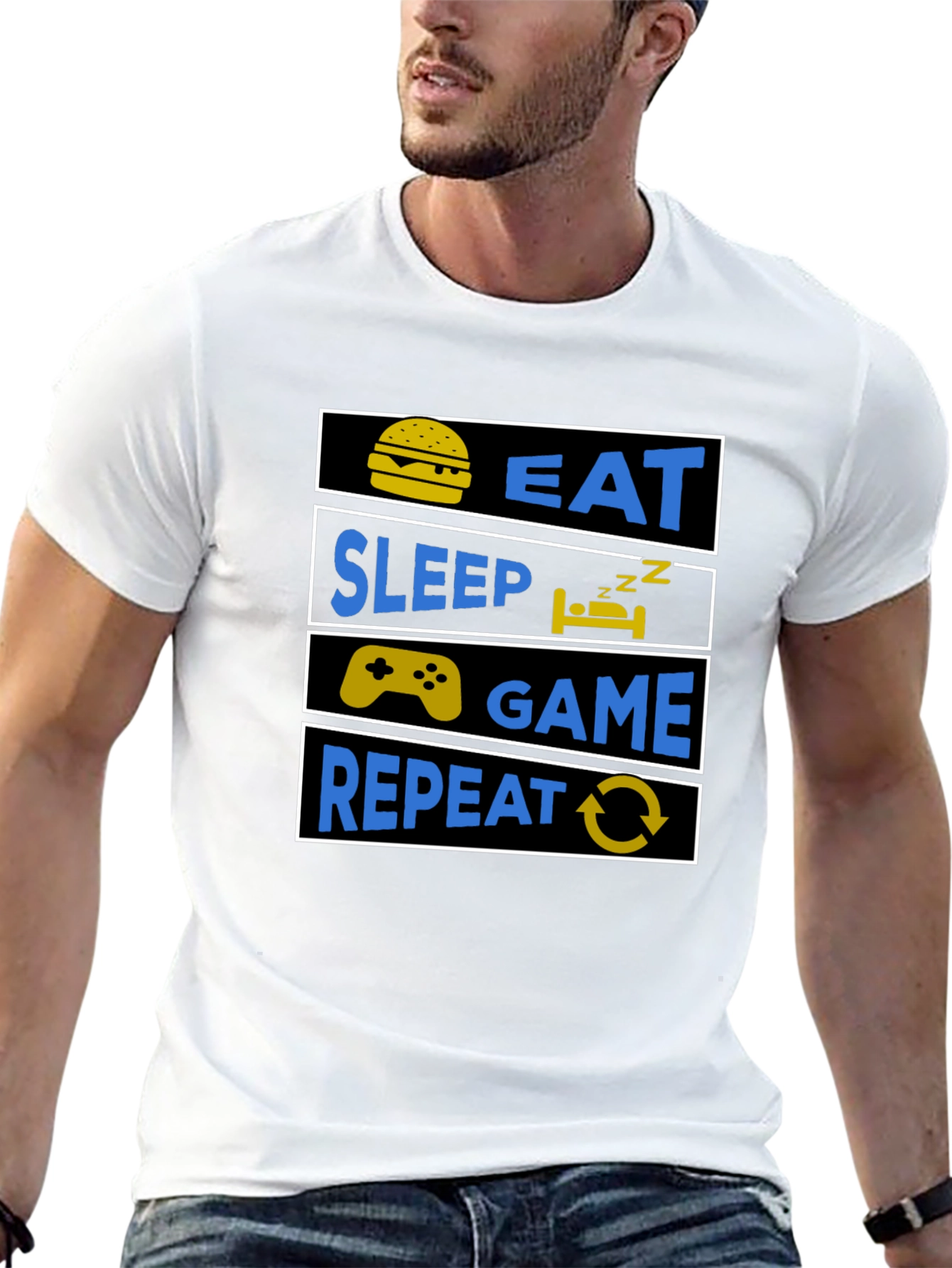 Eat Sleep Game Repeat Gamer T-Shirt