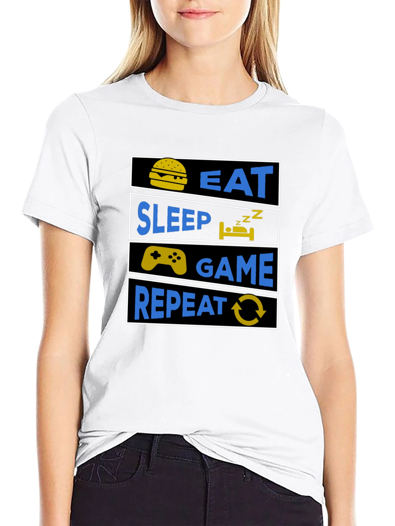 Eat Sleep Game Repeat Gamer T-Shirt