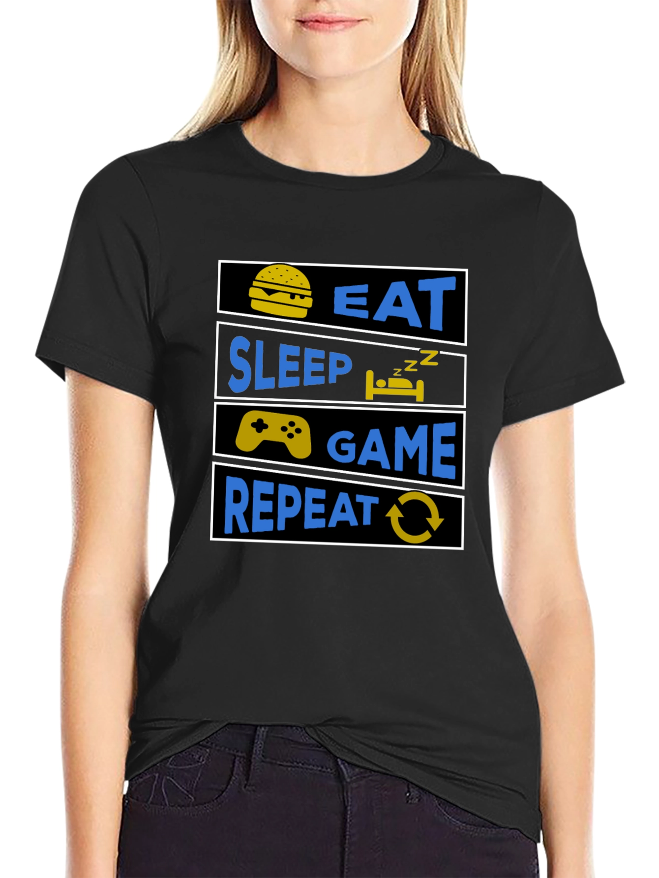 Eat Sleep Game Repeat Gamer T-Shirt