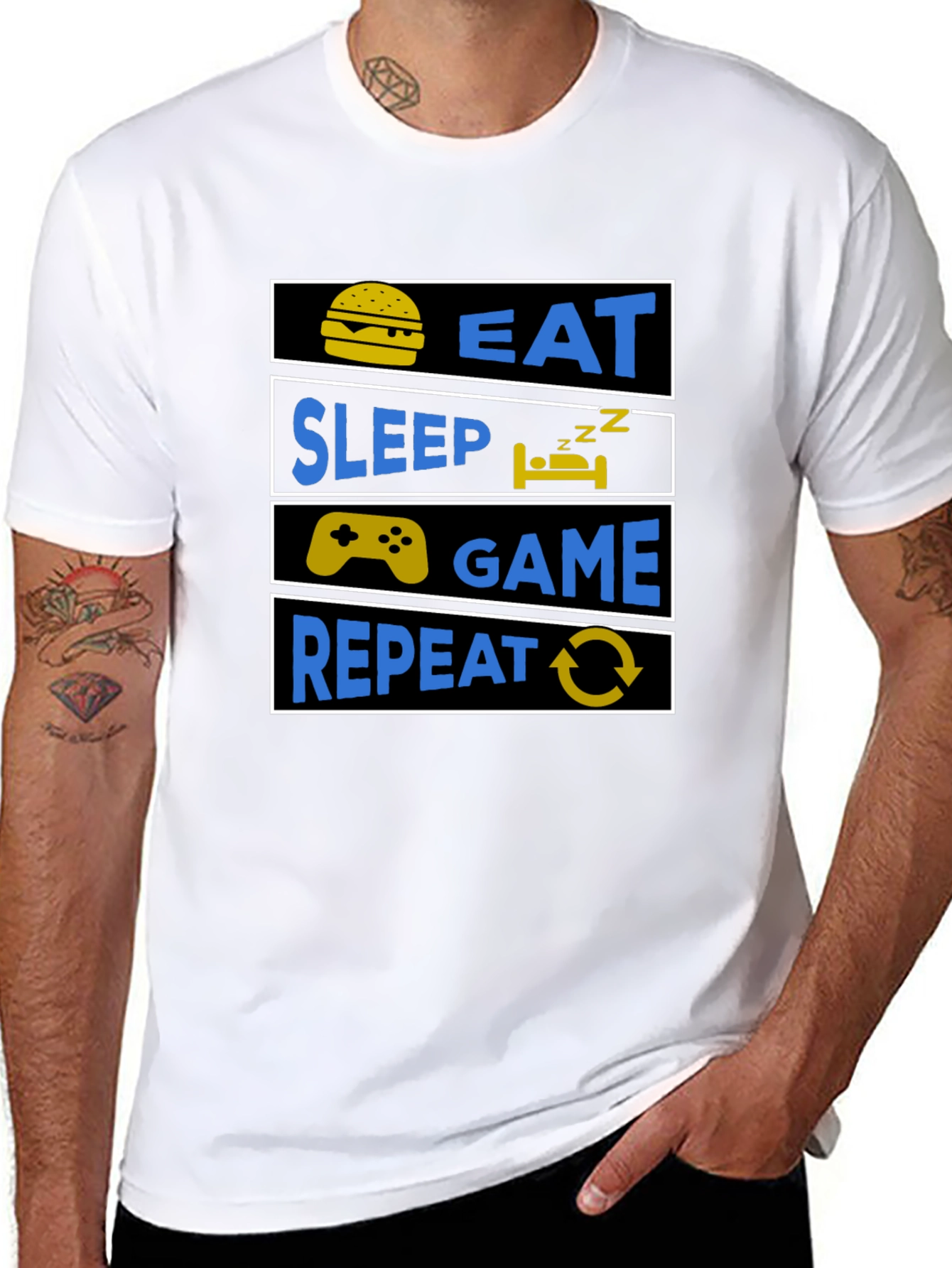 Eat Sleep Game Repeat Gamer T-Shirt