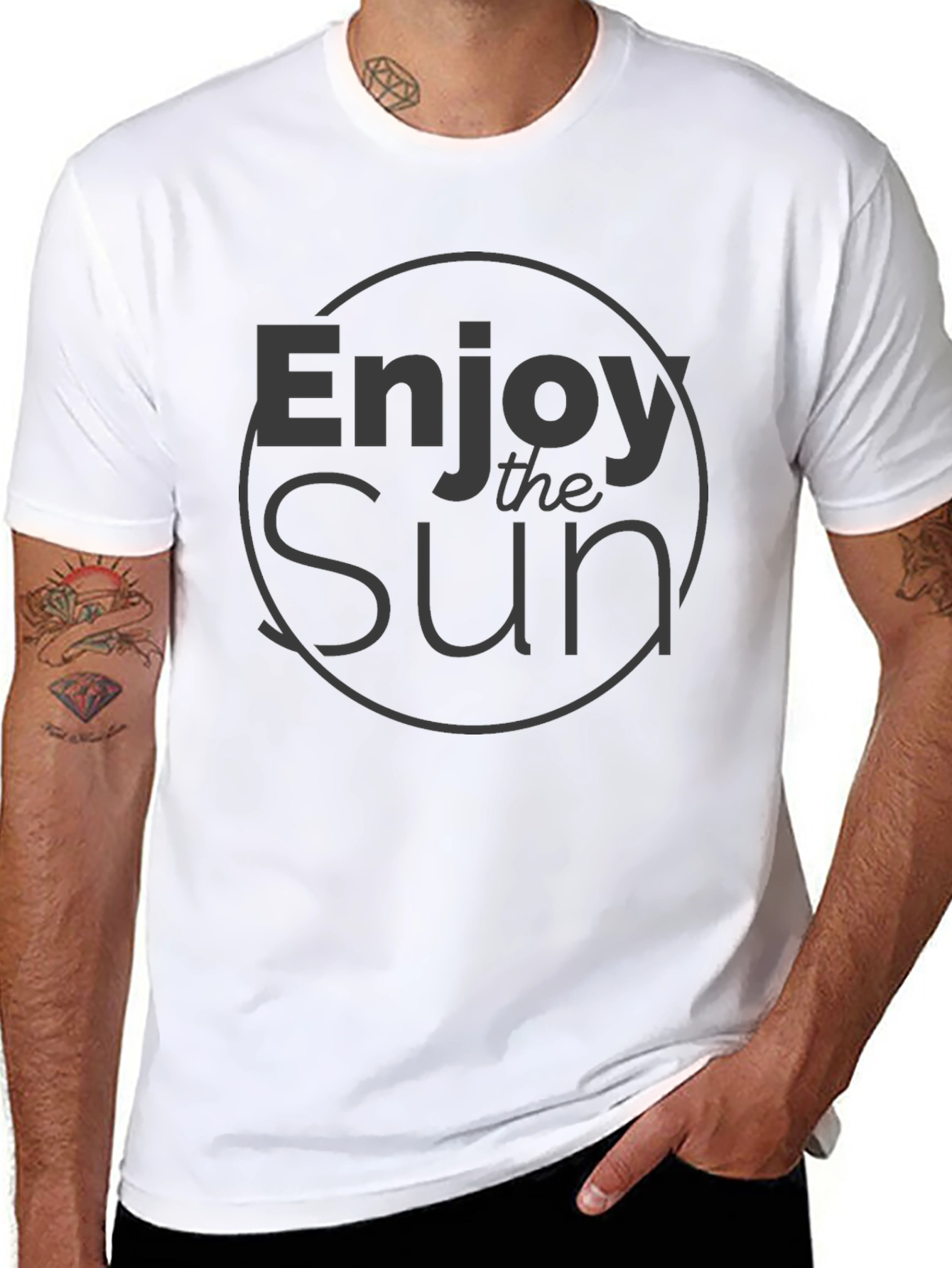 Enjoy the Sun Black Graphic Tee