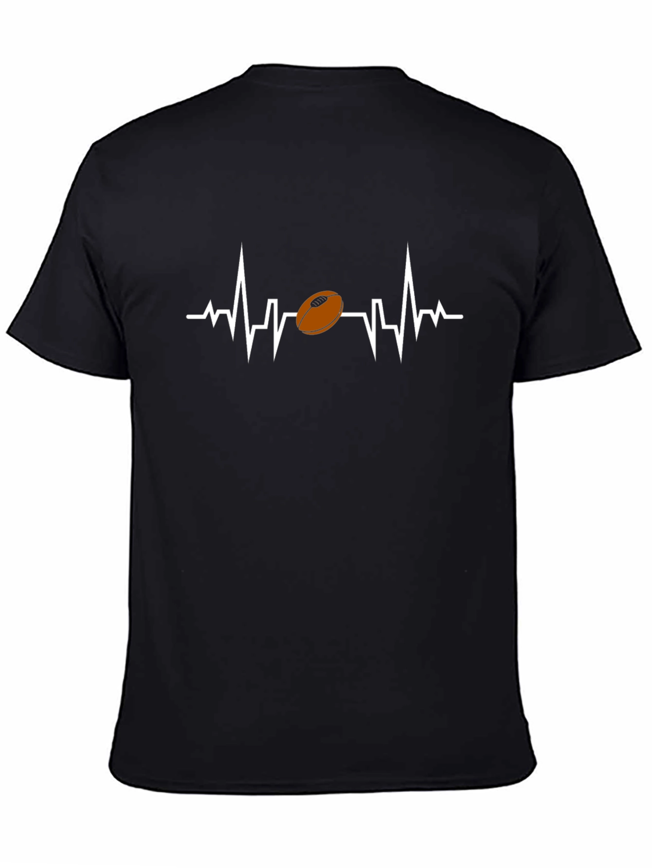 Rugby Heartbeat Graphic Tee - Black