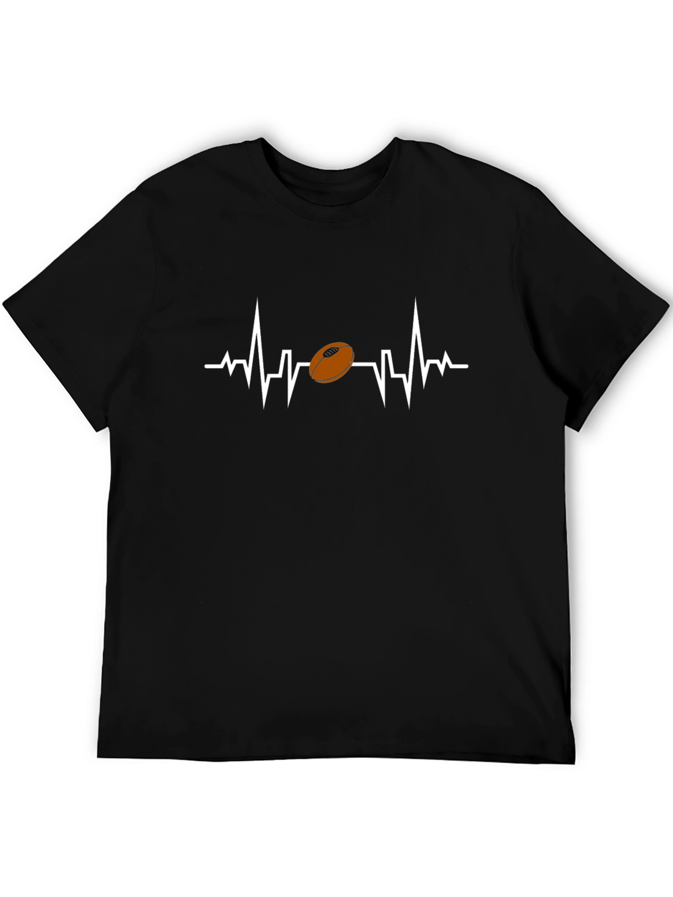 Rugby Heartbeat Graphic Tee - Black