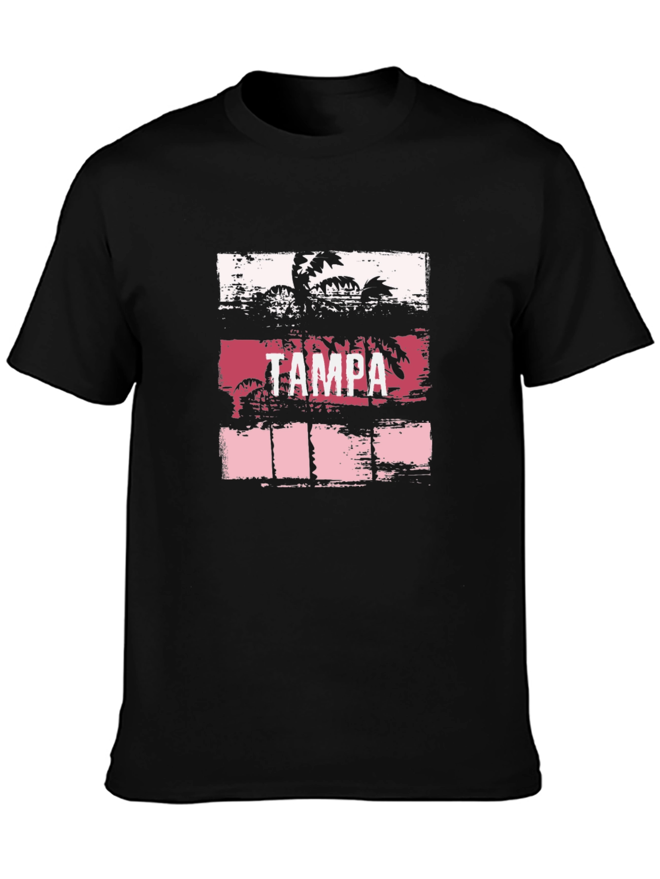 Tampa Palm Tree Graphic Black T-Shirt