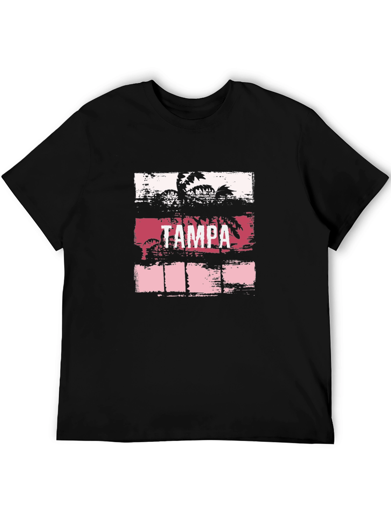 Tampa Palm Tree Graphic Black T-Shirt