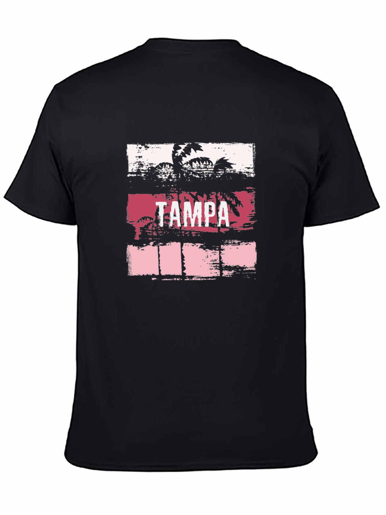 Tampa Palm Tree Graphic Black T-Shirt