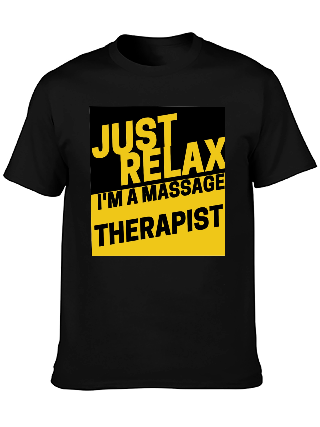 Relax Massage Therapist T-Shirt Black Graphic Tee