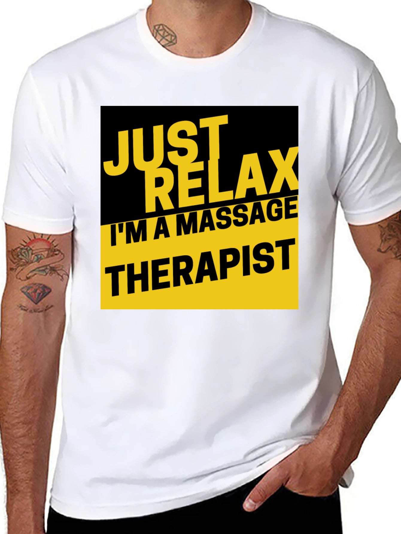 Relax Massage Therapist T-Shirt Black Graphic Tee