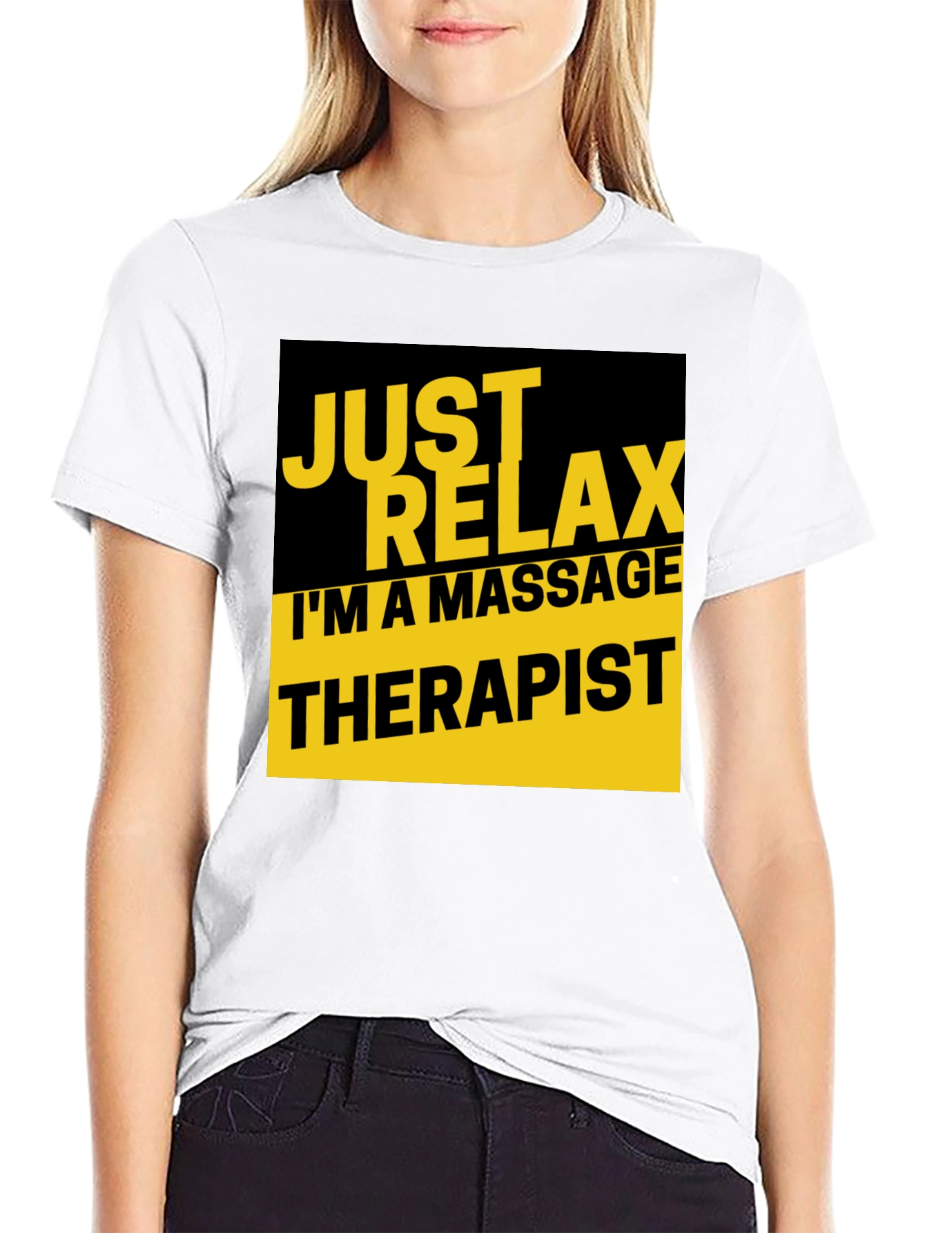 Relax Massage Therapist T-Shirt Black Graphic Tee