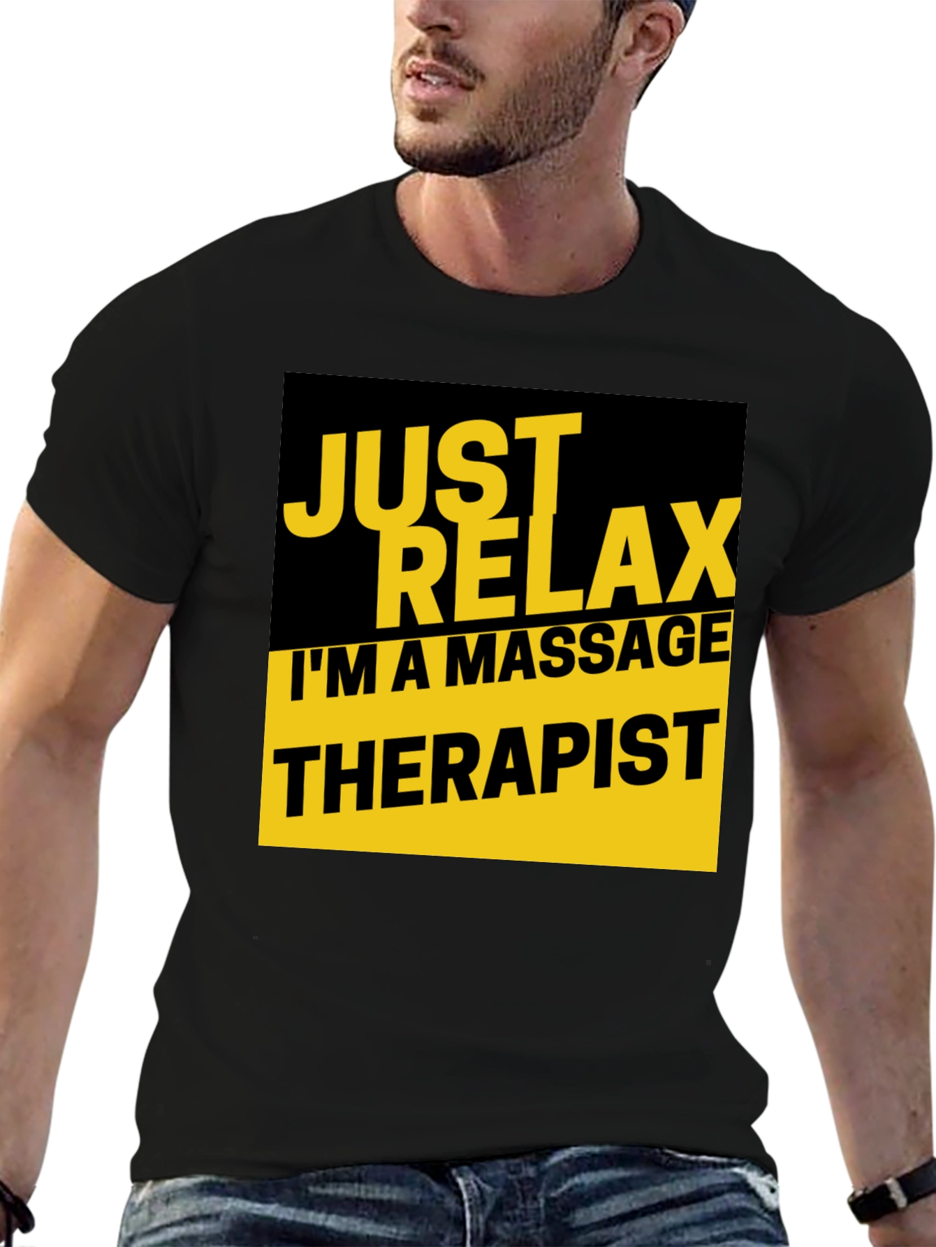 Relax Massage Therapist T-Shirt Black Graphic Tee