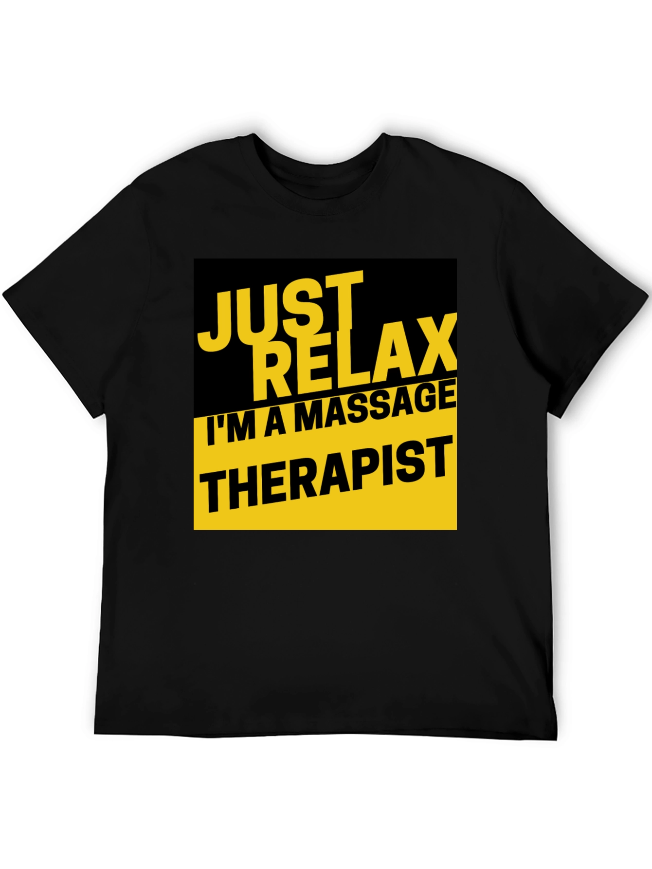 Relax Massage Therapist T-Shirt Black Graphic Tee