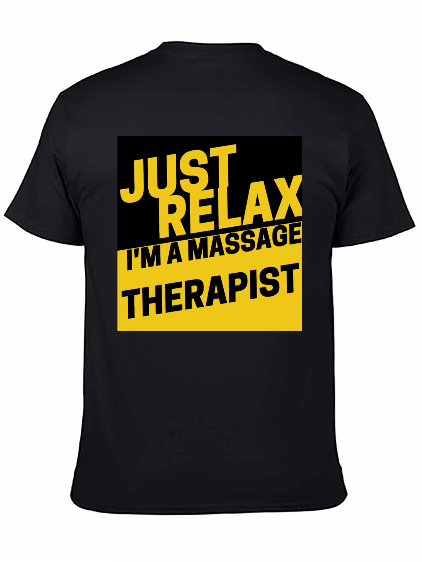 Relax Massage Therapist T-Shirt Black Graphic Tee
