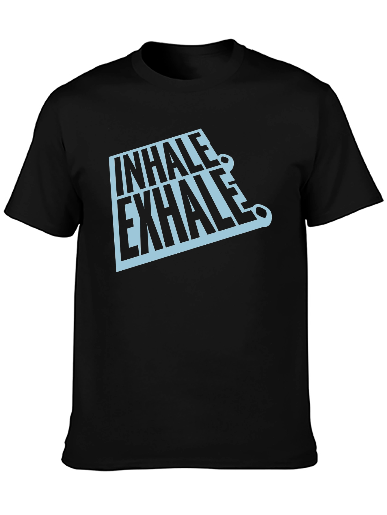 Inhale Exhale Graphic Tee - Black Casual T-Shirt